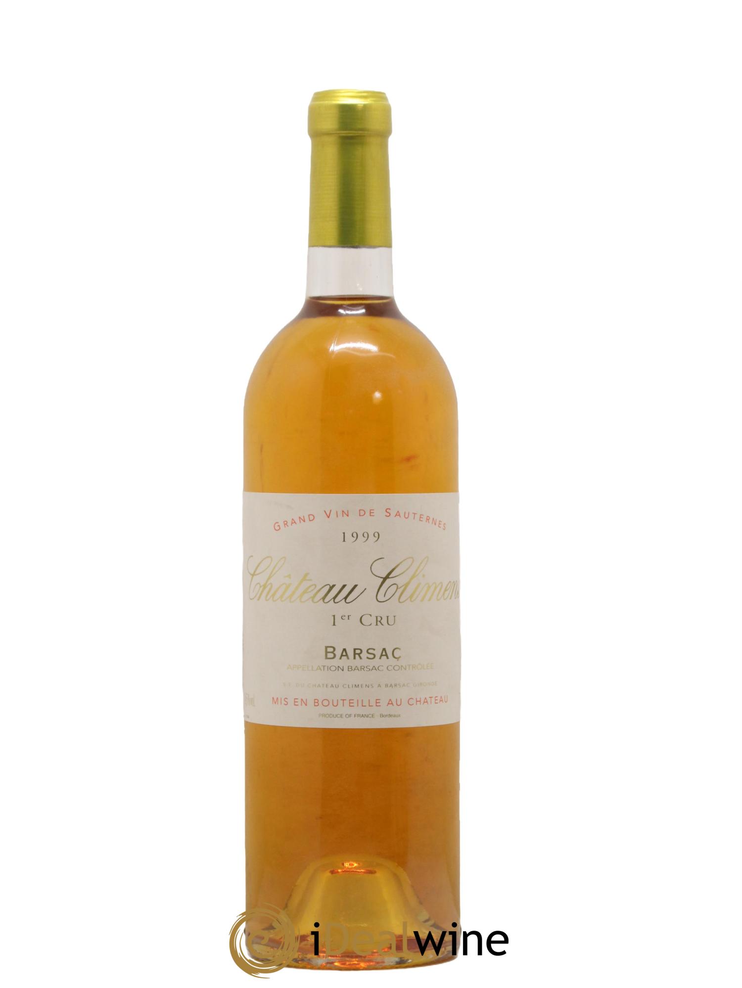 Château Climens 1er Grand Cru Classé 1999 - Lot de 1 bouteille - 0