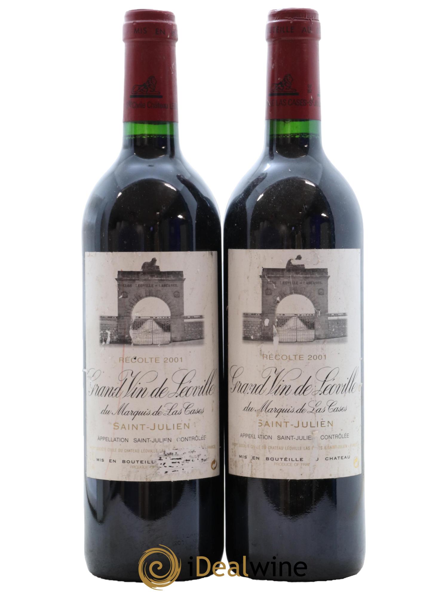 Château Léoville Las Cases 2ème Grand Cru Classé 2001 - Posten von 2 Flaschen - 0