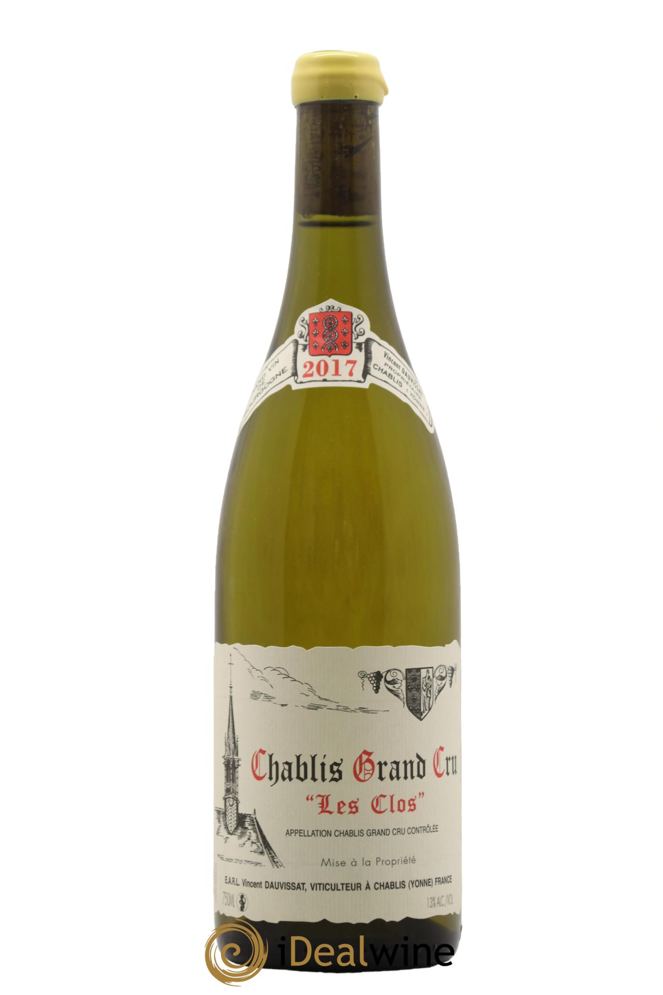 Chablis Grand Cru Les Clos Vincent Dauvissat (Domaine) 2017 - Lot de 1 bouteille - 0