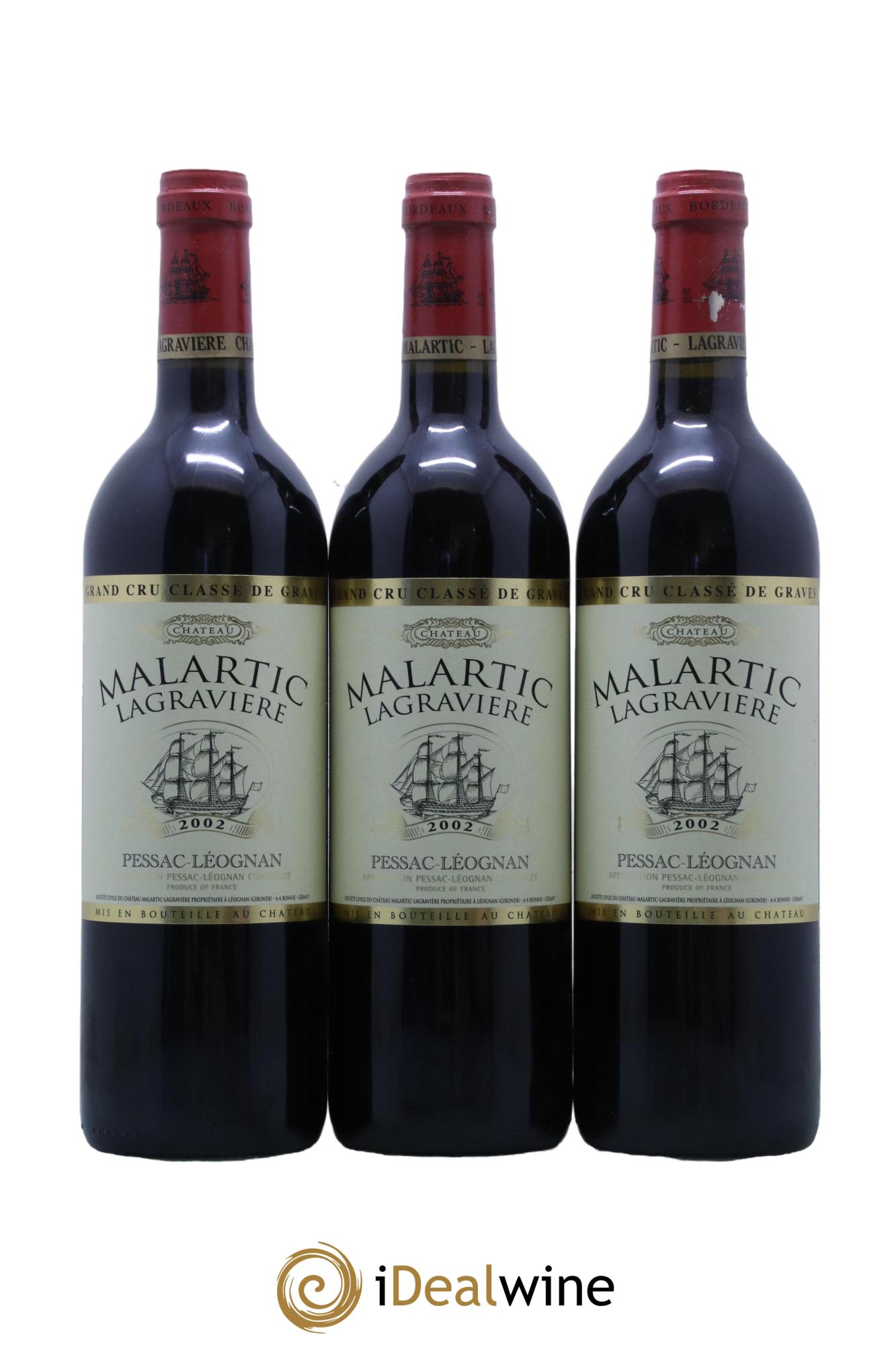 Château Malartic-Lagravière Cru Classé de Graves  2002 - Lot de 12 bouteilles - 1