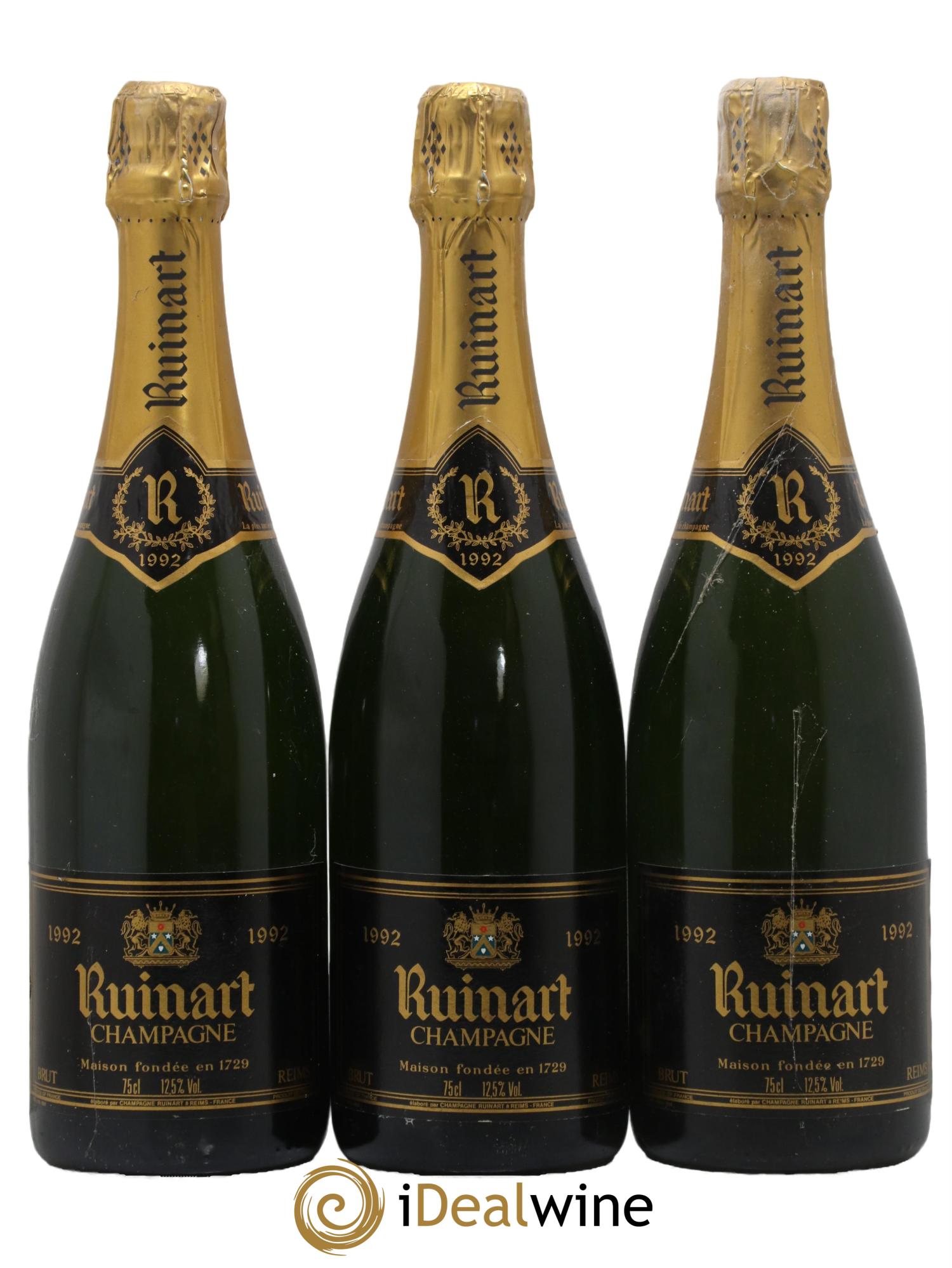 Brut Millésimé Ruinart 1992 - Lot of 3 bottles - 0