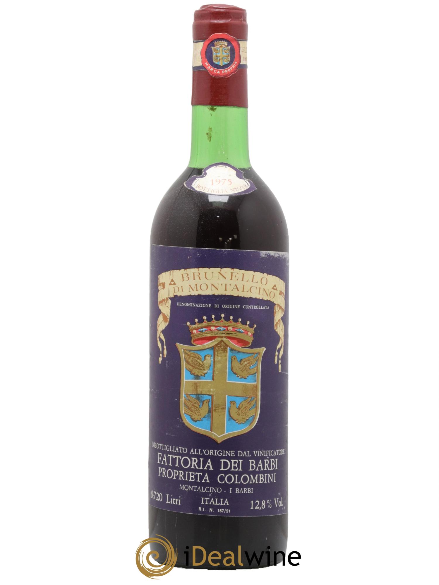 Brunello di Montalcino DOCG Riserva Fattoria dei Barbi 1975 - Lotto di 1 bottiglia - 0