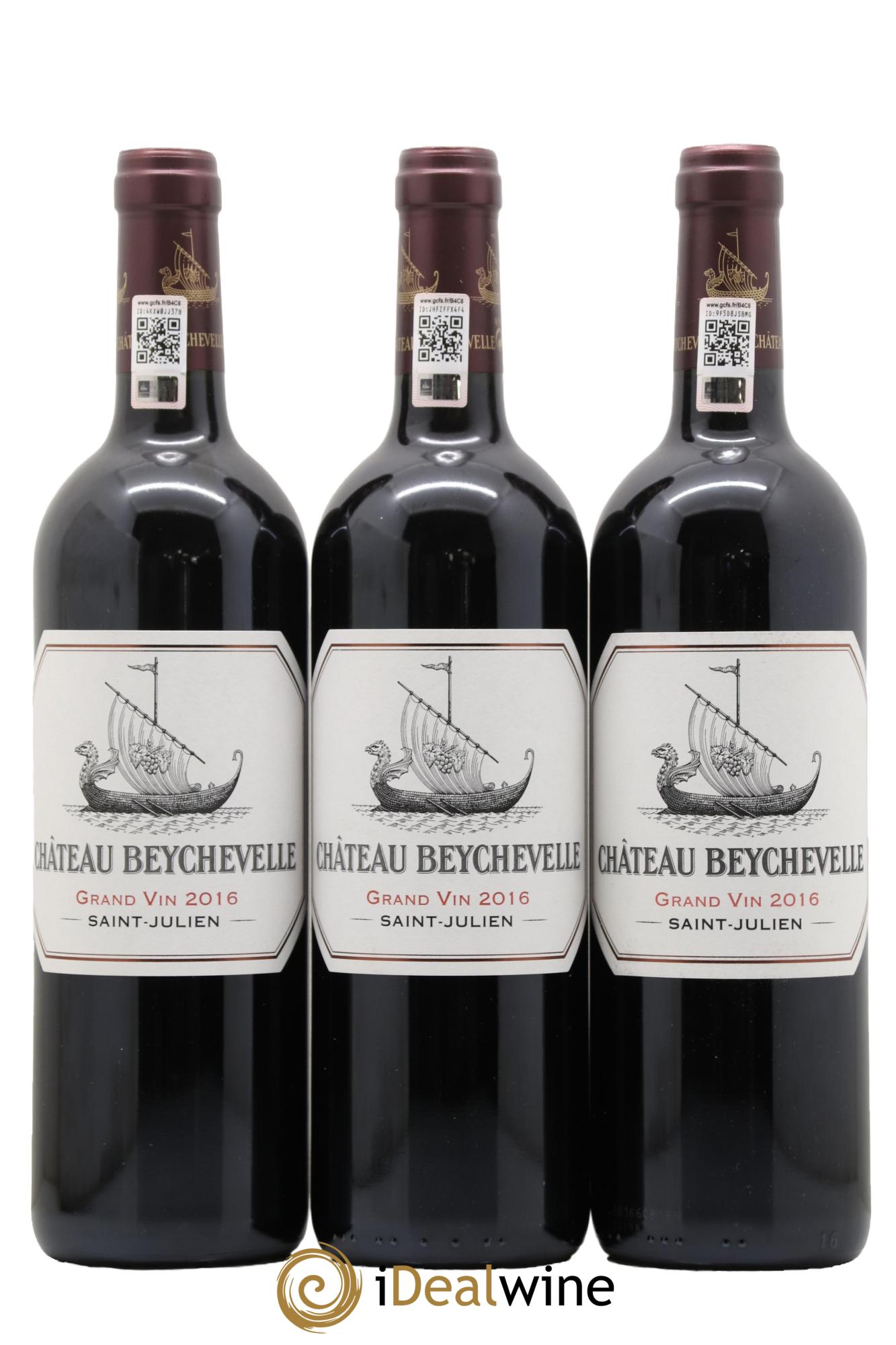 Château Beychevelle 4ème Grand Cru Classé 2016 - Lotto di 3 bottiglie - 0