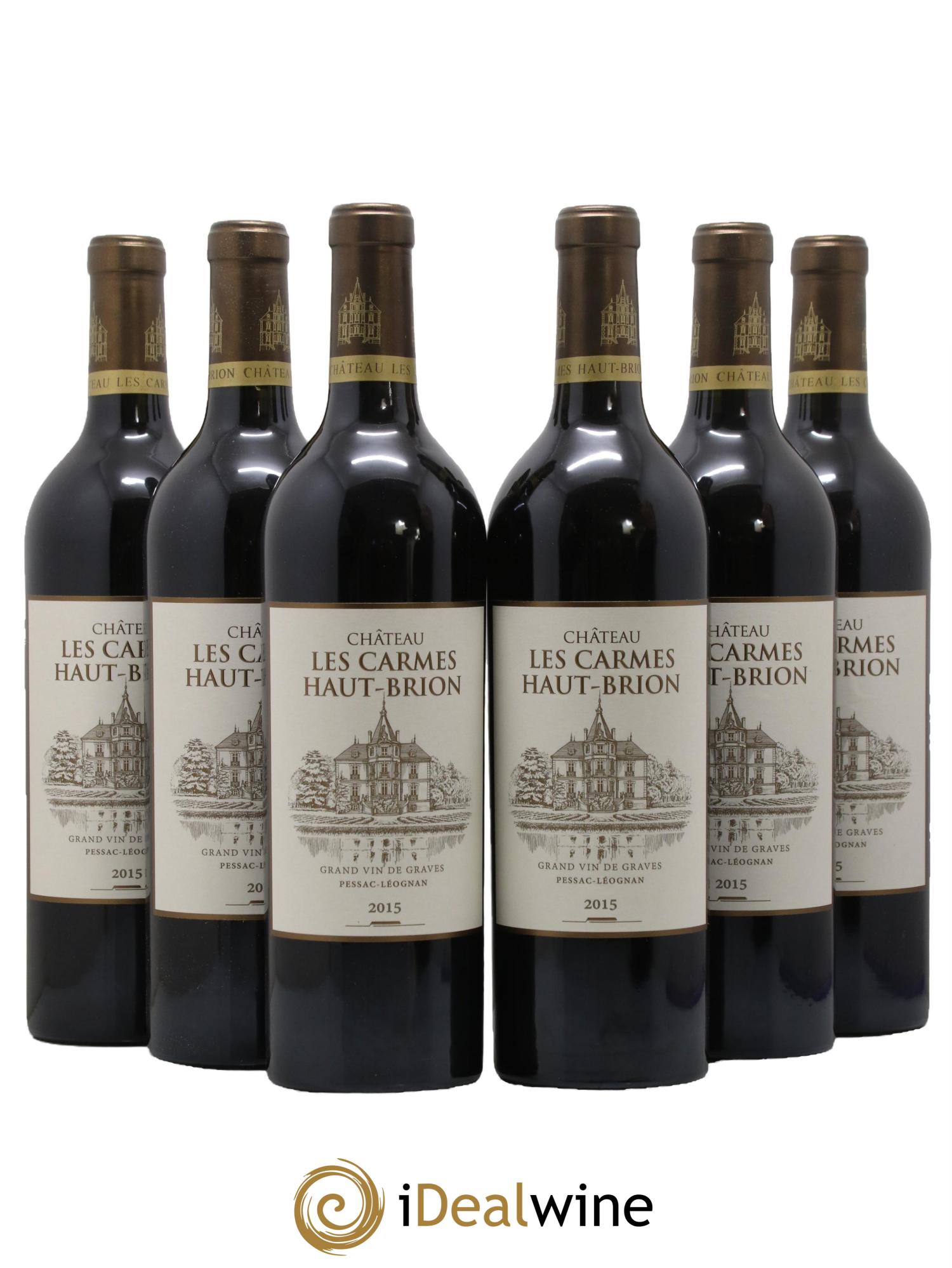 Château Les Carmes Haut-Brion 2015 - Lot of 6 bottles - 0