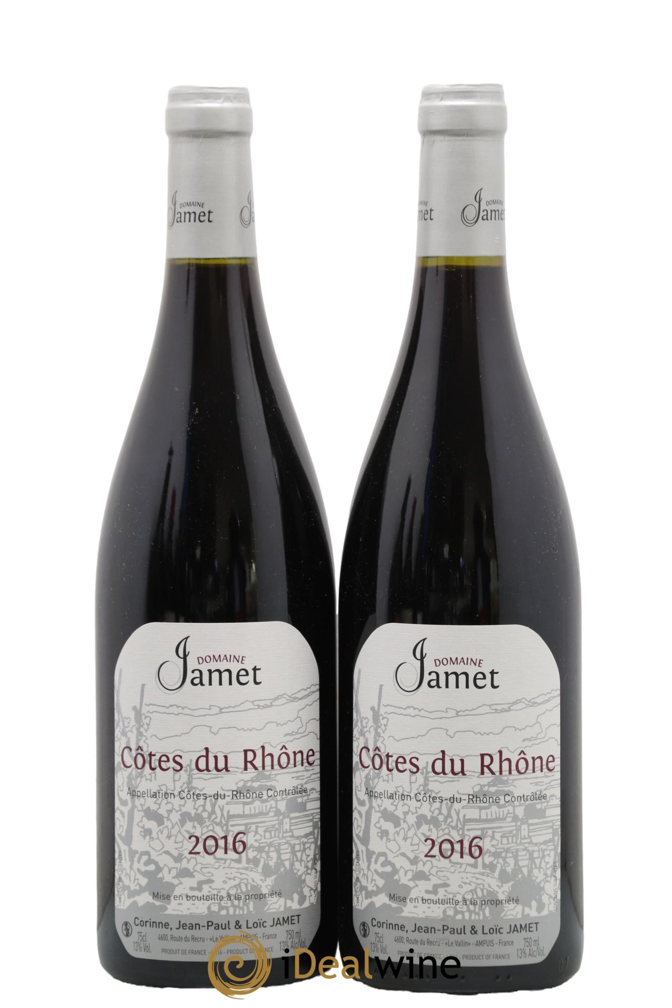 Côtes du Rhône Jamet (Domaine) 2016 - Lot de 2 bouteilles - 0