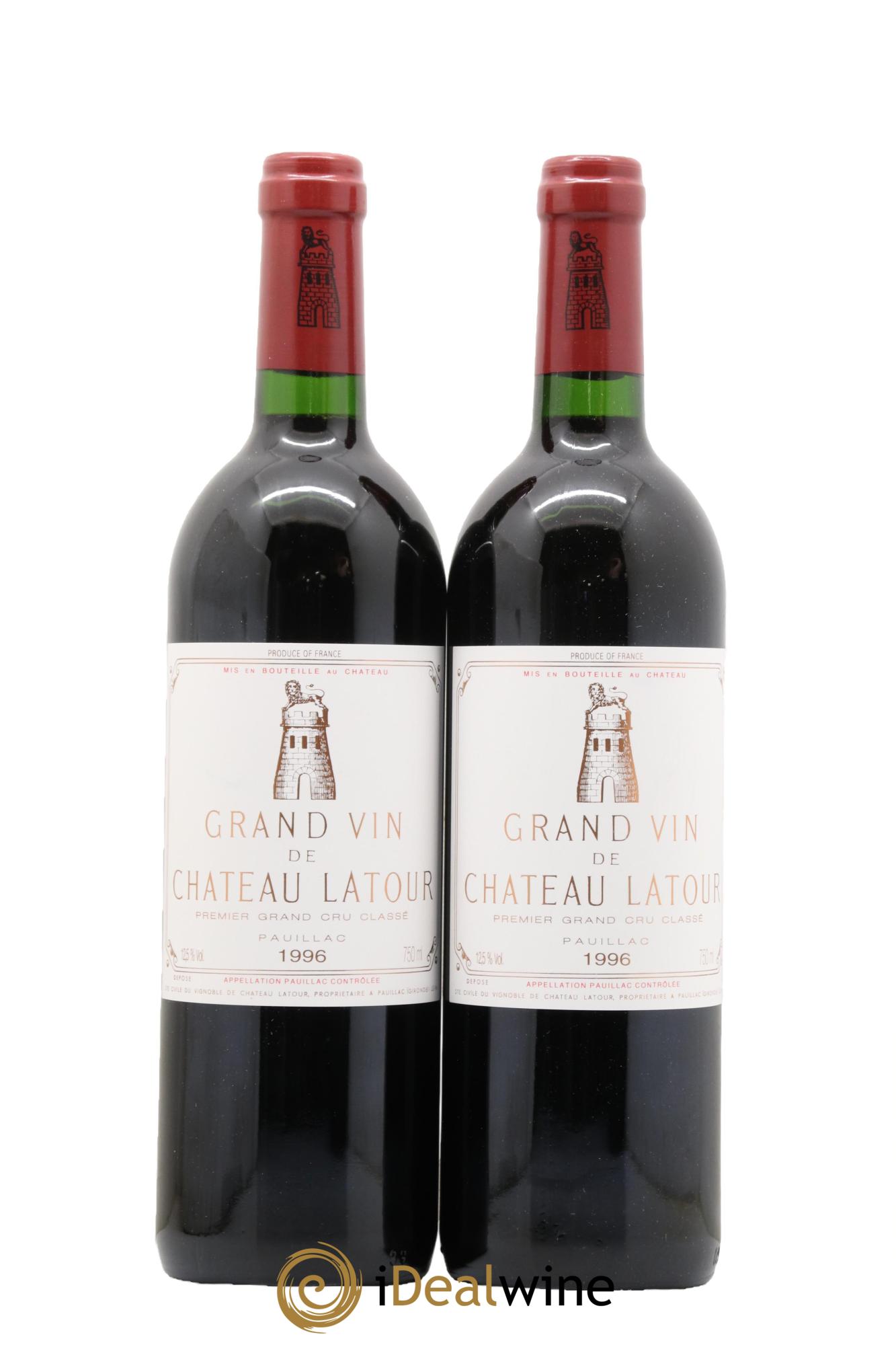 Château Latour 1er Grand Cru Classé 1996 - Lotto di 2 bottiglie - 0