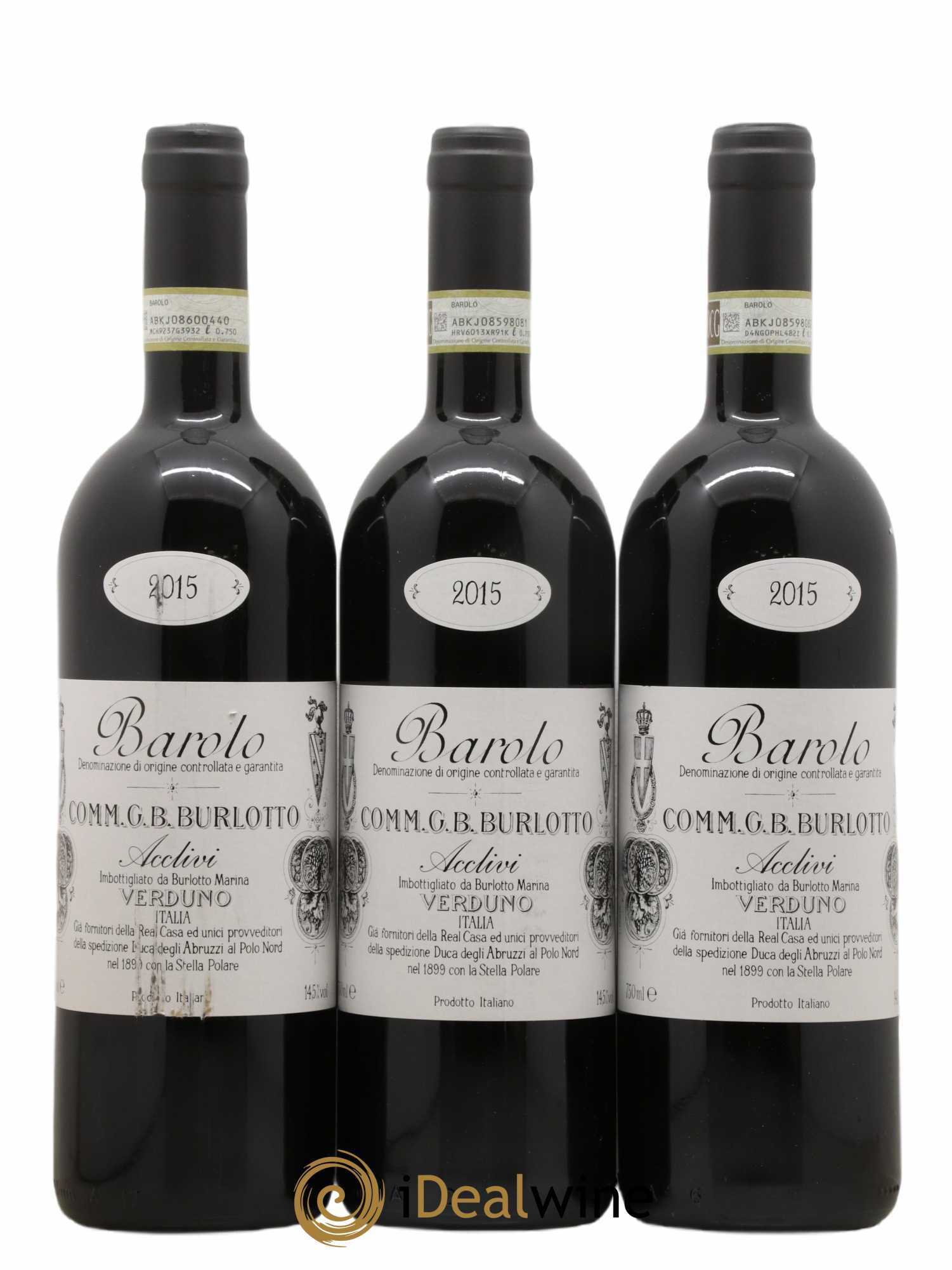 Barolo DOCG Acclivi Comm. Giovan Battista Burlotto 2015 - Lot of 3 bottles - 0