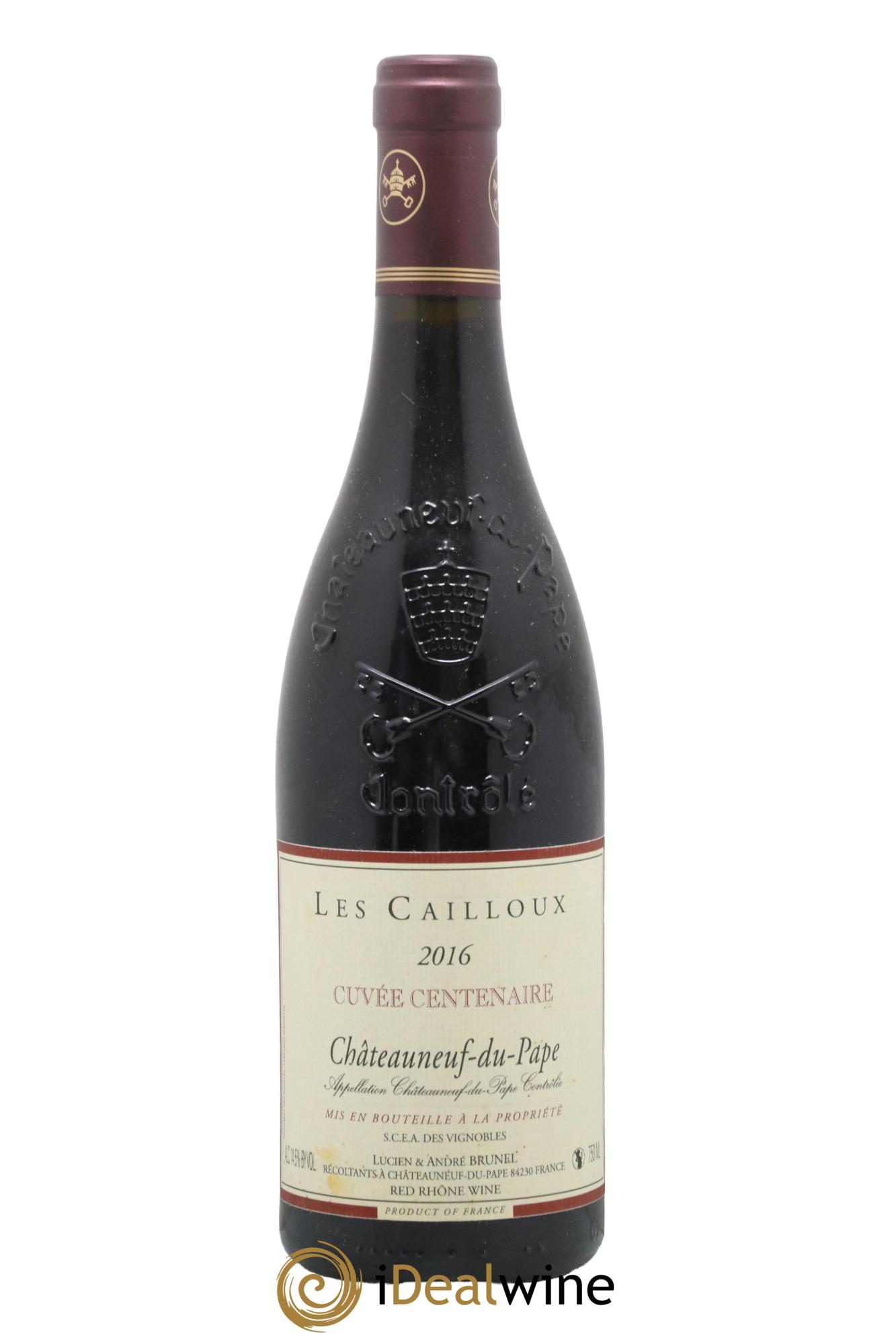 Châteauneuf-du-Pape Les Cailloux Cuvée Centenaire André Brunel 2016 - Lot of 1 bottle - 0