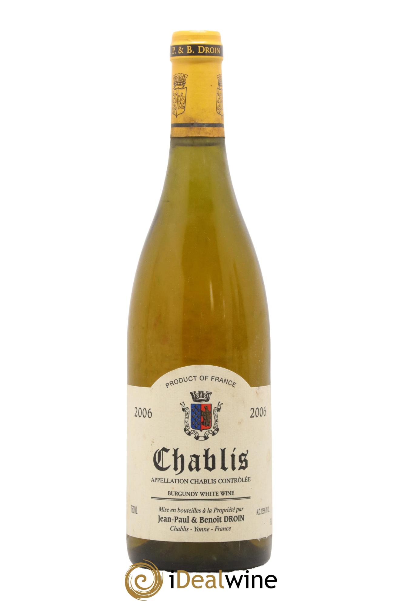 Chablis Jean-Paul & Benoît Droin (Domaine) 2006 - Lotto di 1 bottiglia - 0