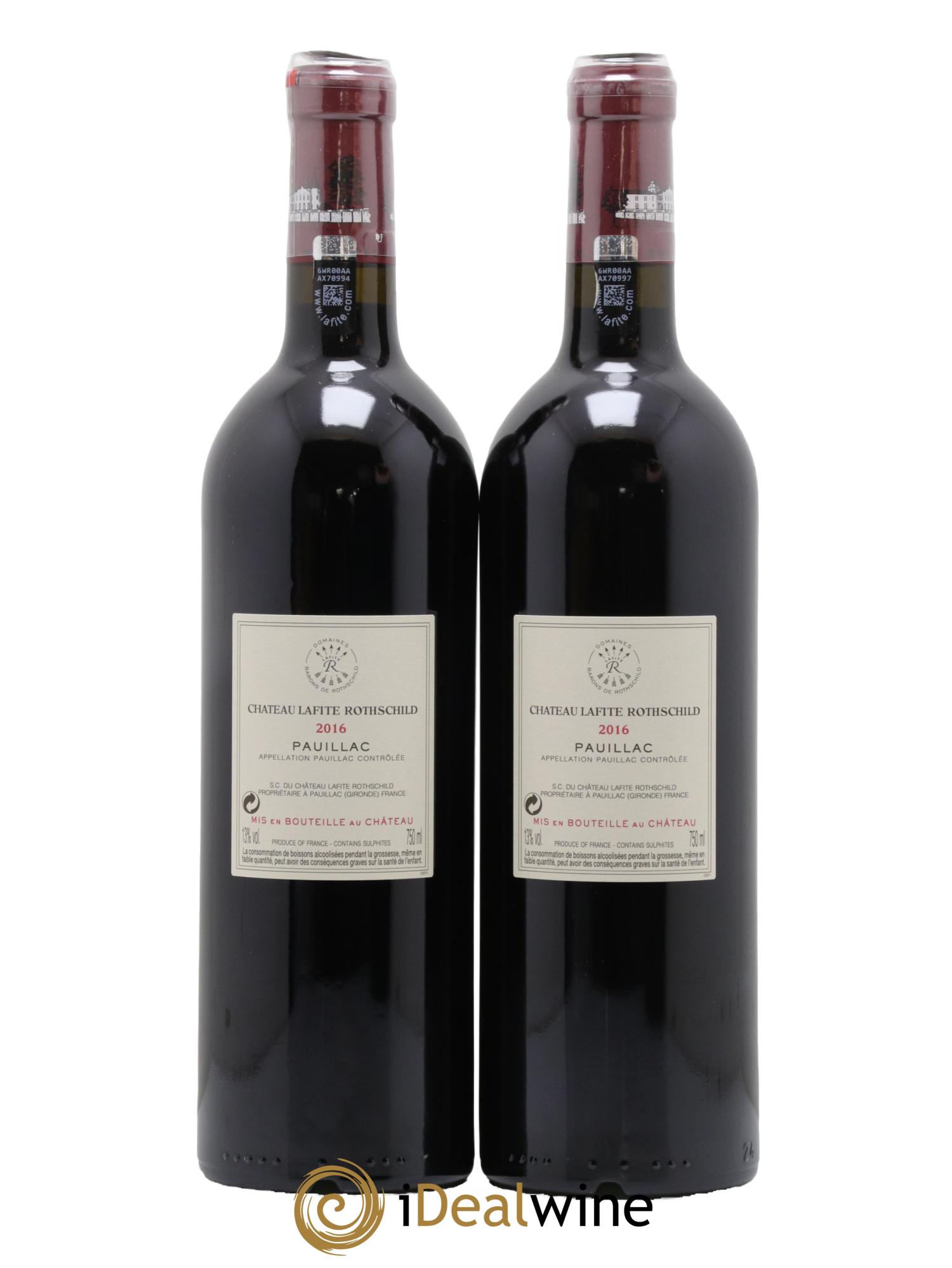 Château Lafite Rothschild 1er Grand Cru Classé 2016 - Posten von 2 Flaschen - 1