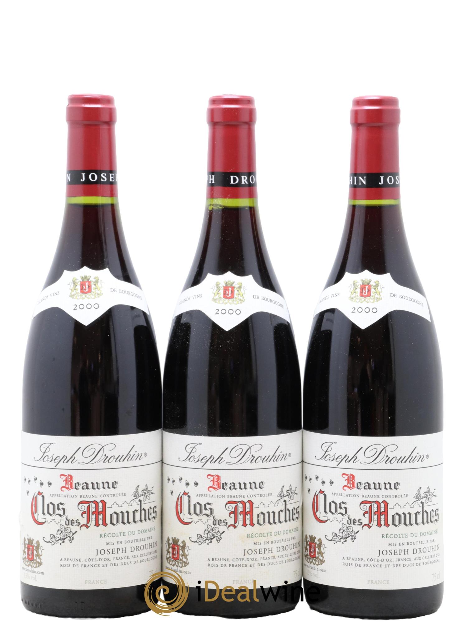 Beaune 1er Cru Clos des Mouches Joseph Drouhin  2000 - Lot de 3 bouteilles - 0