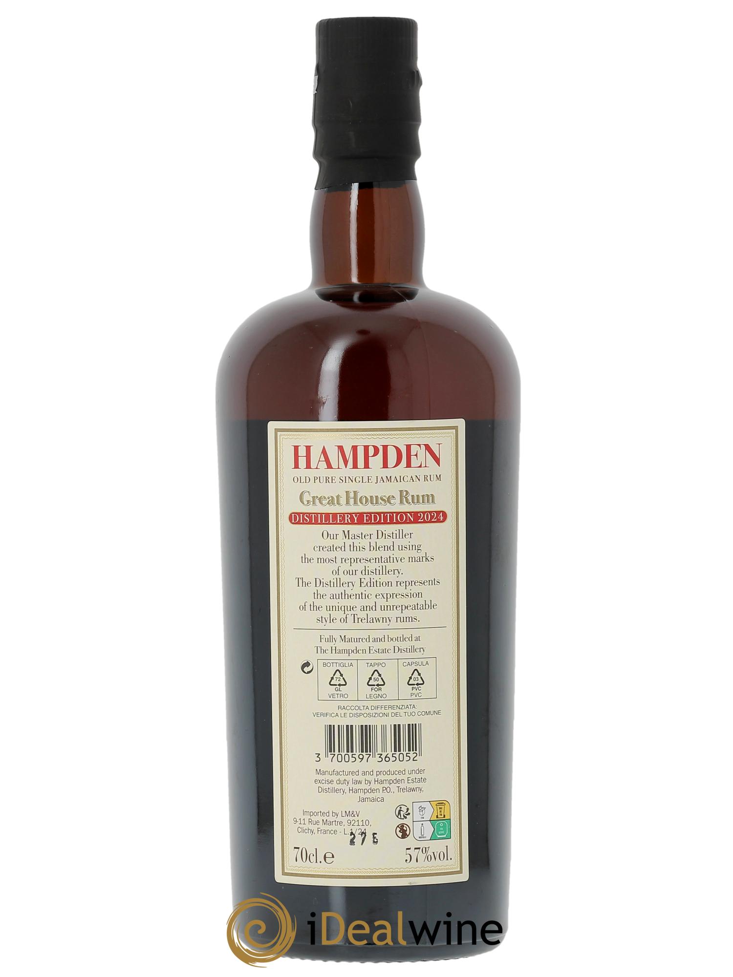 Rhum Hampden Great House Distillery Edition 2024  - Lot de 1 bouteille - 2