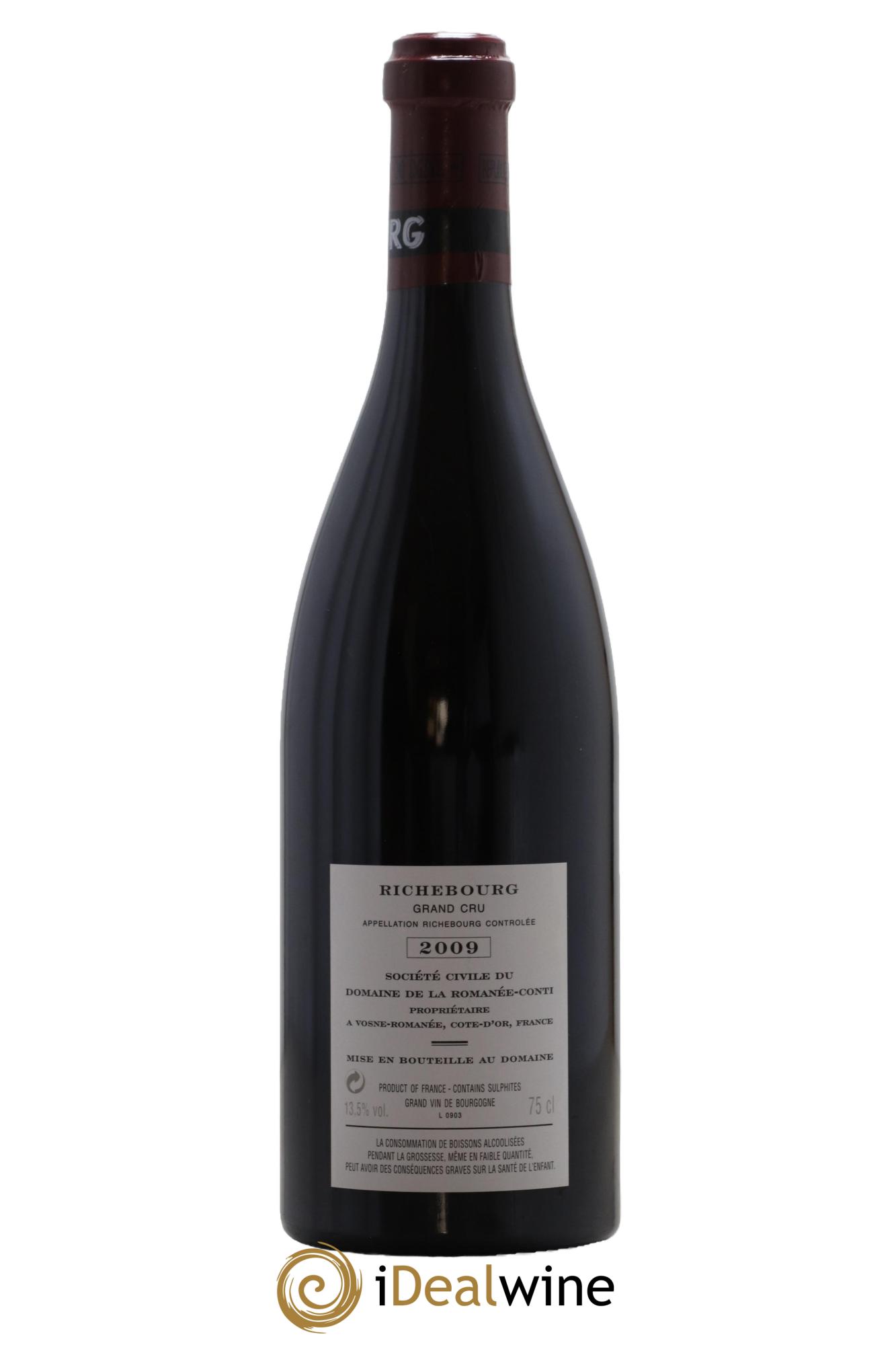 Richebourg Grand Cru Domaine de la Romanée-Conti 2009 - Lotto di 1 bottiglia - 1