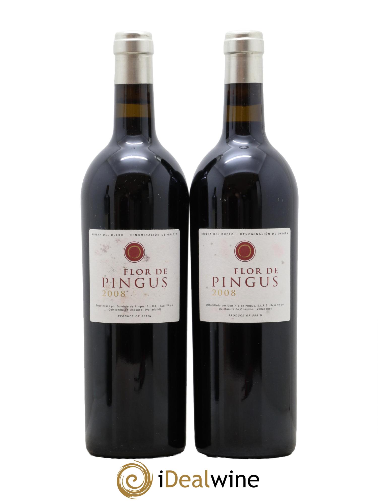 Ribera Del Duero Flor de Pingus Dominio de Pingus - Peter Sisseck 2008 - Lot de 2 bouteilles - 0