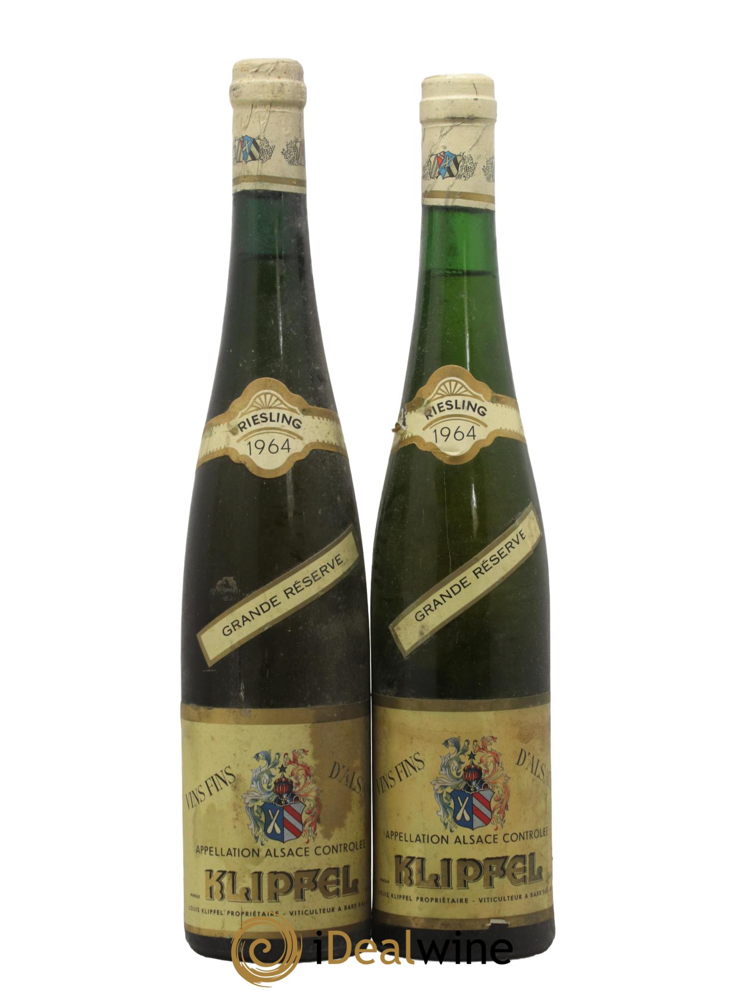 Alsace Riesling Grande Réserve Domaine Louis Klipfel 1964 - Posten von 2 Flaschen - 0