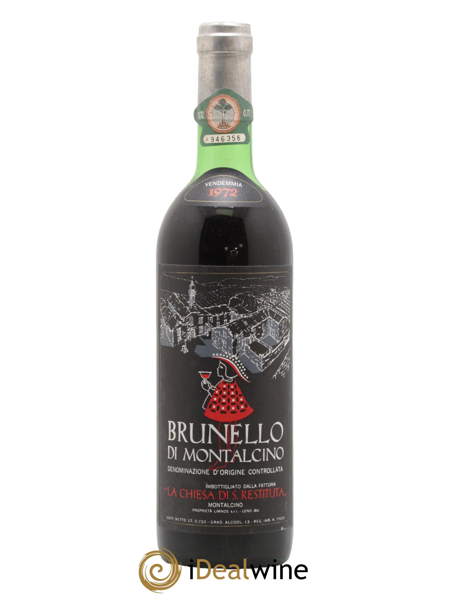 Brunello di Montalcino DOCG La Chiesa di Santa Restituta 1972 - Lotto di 1 bottiglia - 0