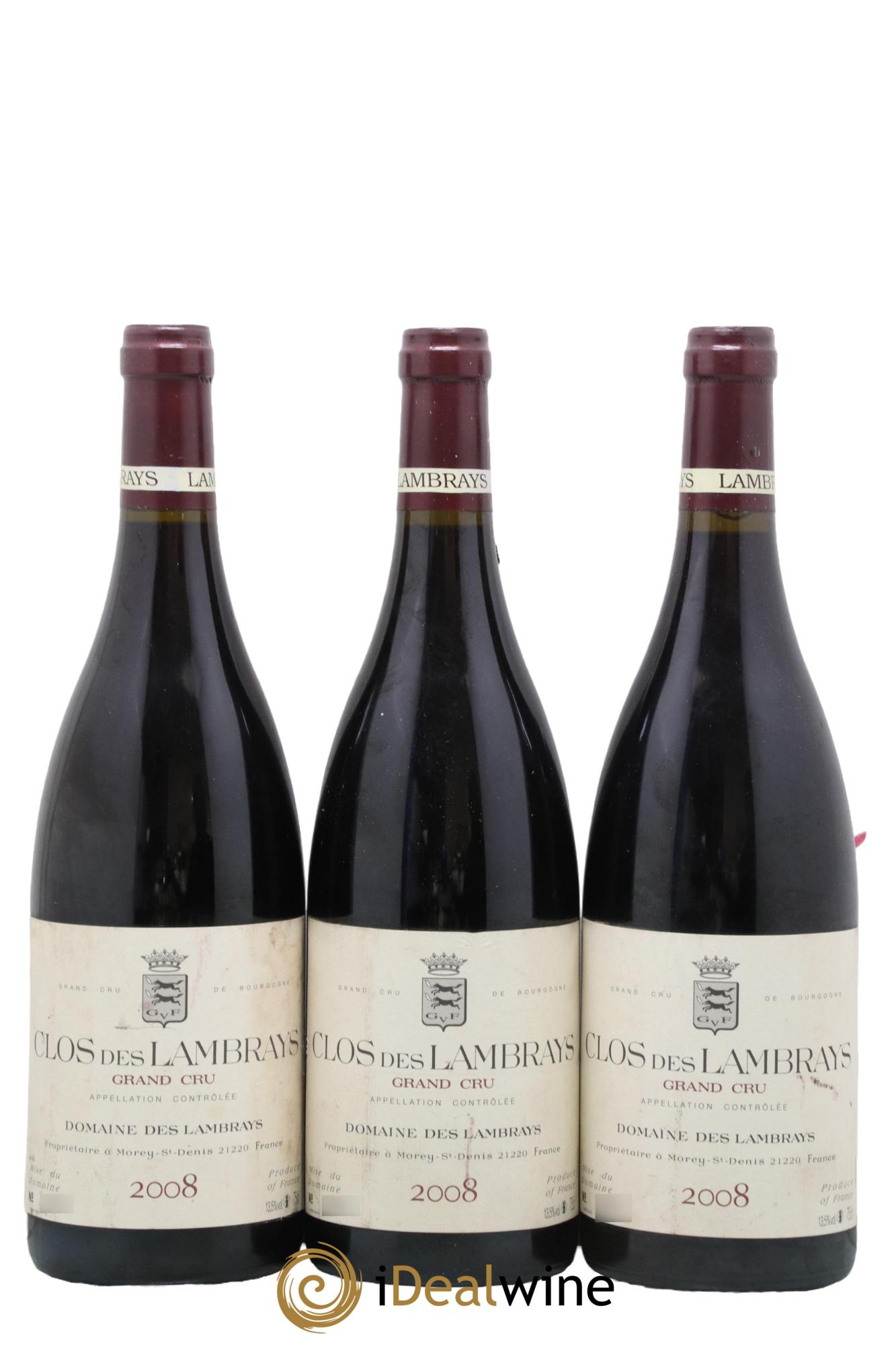 Clos des Lambrays Grand Cru Domaine des Lambrays 2008 - Lot de 3 bouteilles - 0