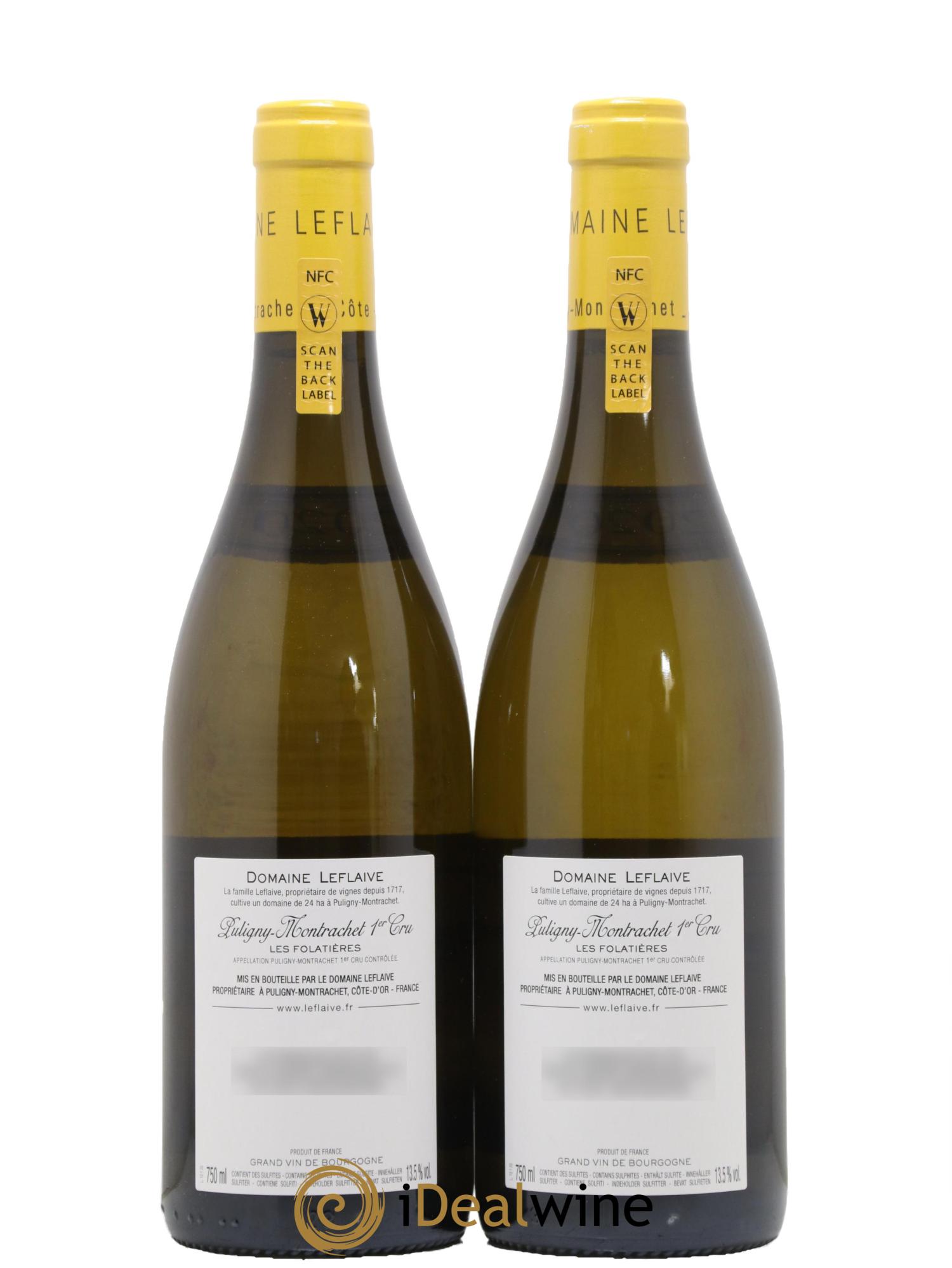 Puligny-Montrachet 1er Cru Les Folatières Leflaive (Domaine) 2020 - Lot de 2 bouteilles - 1