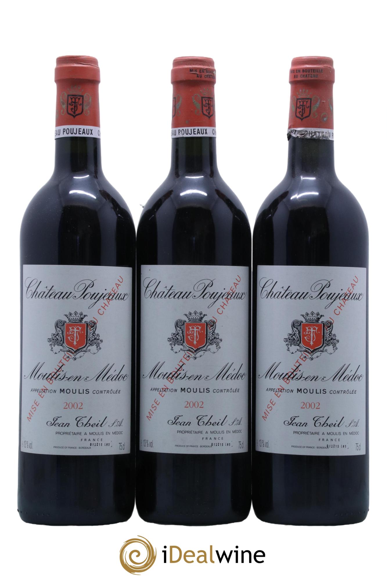 Château Poujeaux  2002 - Lot of 12 bottles - 1