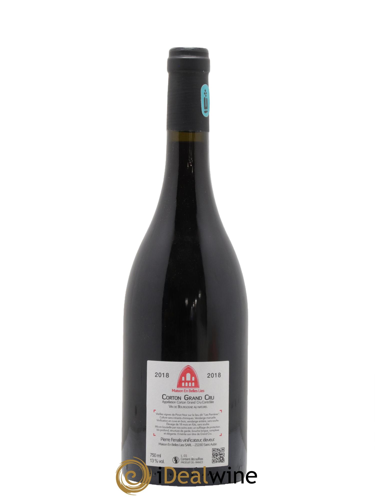 Corton Grand Cru Les Perrières Maison En Belles Lies 2018 - Lot de 1 bouteille - 1