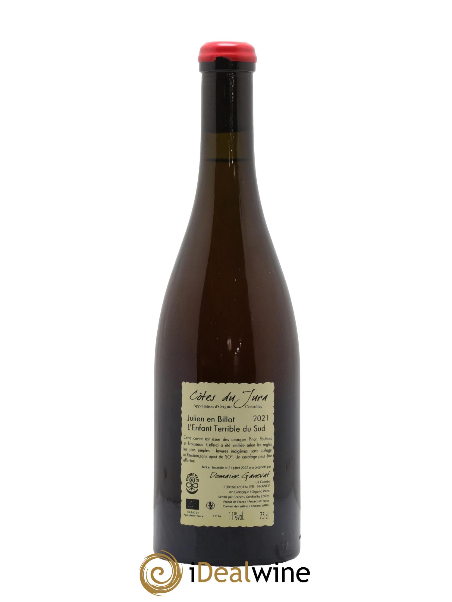 Côtes du Jura Julien en Billat l'enfant terrible du Sud Jean-François Ganevat (Domaine) 2021 - Lot de 1 bouteille - 1