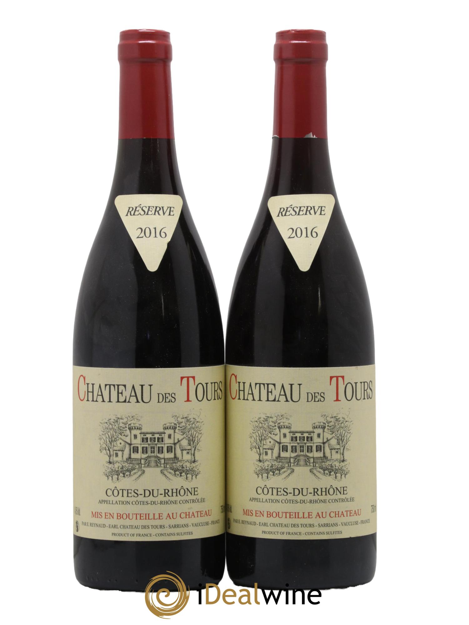 Côtes du Rhône Château des Tours Emmanuel Reynaud 2016 - Lot de 2 bouteilles - 0