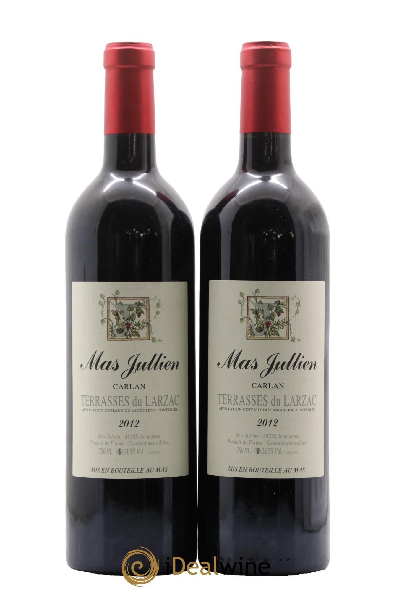 Coteaux du Languedoc - Terrasses du Larzac Mas Jullien Carlan Olivier Jullien 2012 - Lot de 2 bouteilles - 0