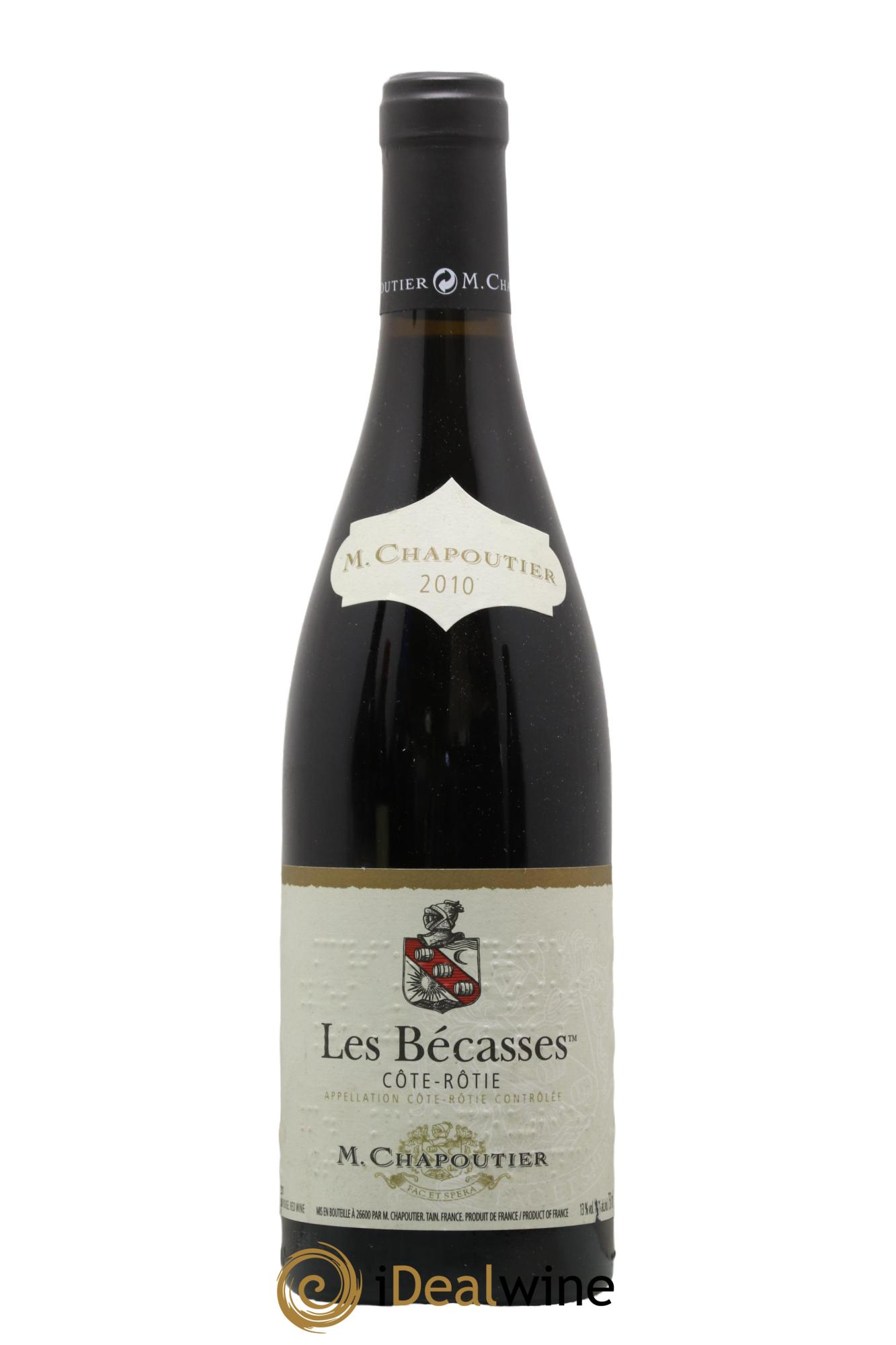 Côte-Rôtie Les Bécasses Chapoutier 2010 - Lot of 1 bottle - 0