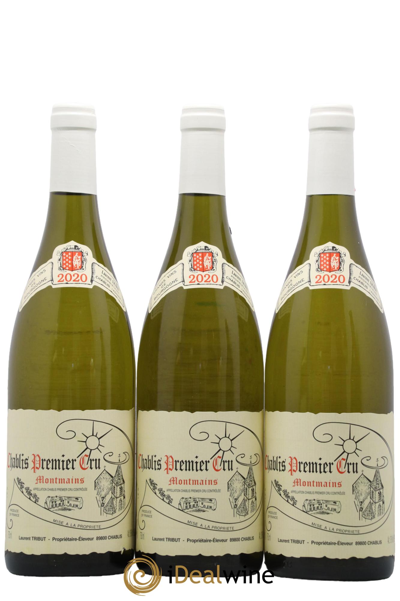 Chablis 1er Cru Montmains Laurent Tribut 2020 - Posten von 3 Flaschen - 0