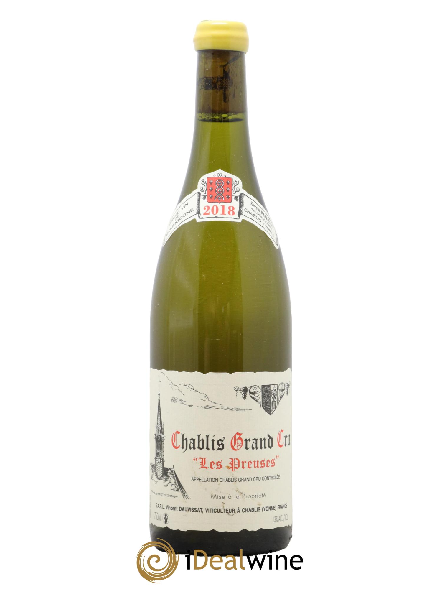 Chablis Grand Cru Les Preuses Vincent Dauvissat (Domaine) 2018 - Lotto di 1 bottiglia - 0