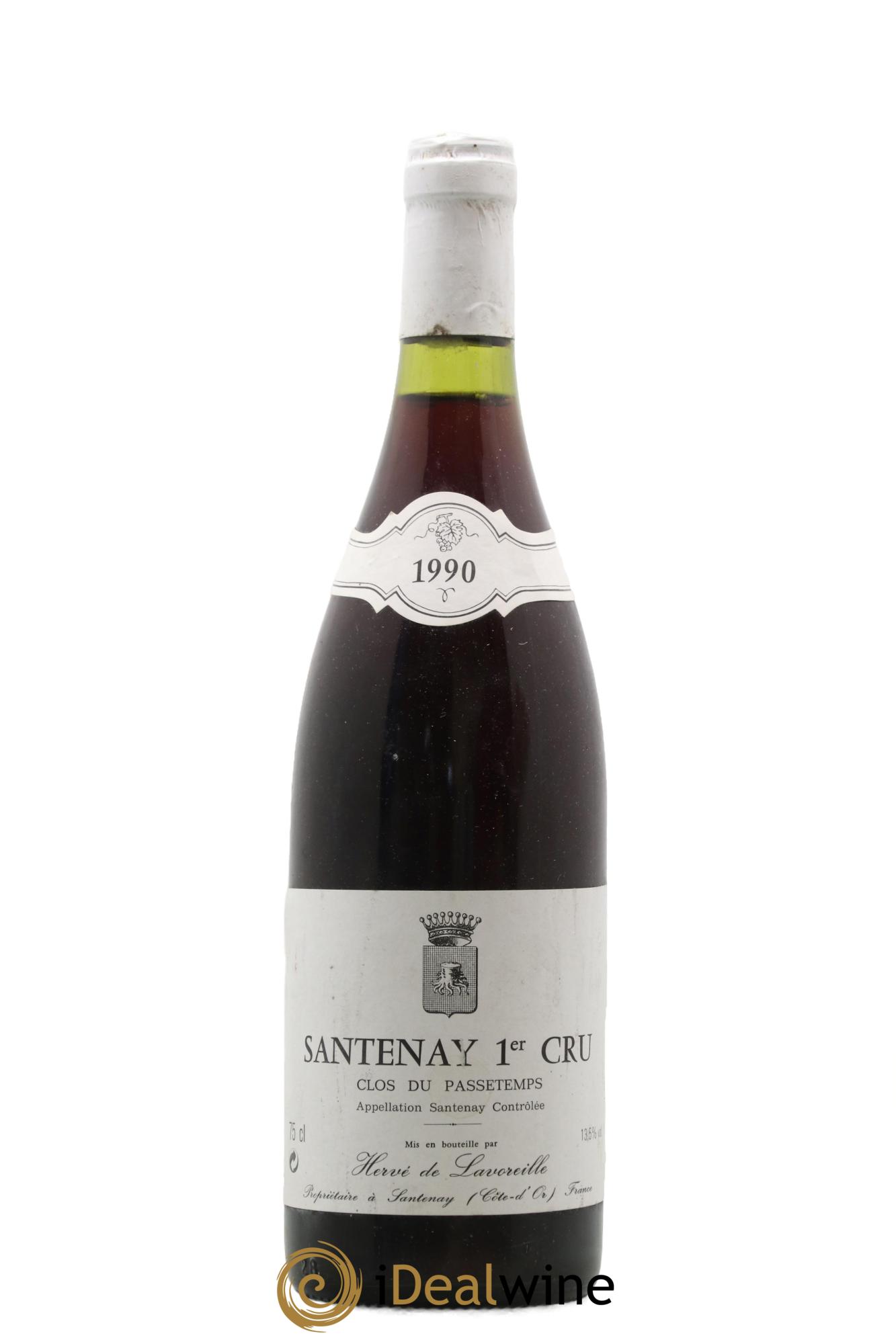 Santenay 1er Cru Clos Du Passetemps Lavoreille 1990 - Lot de 1 bouteille - 0