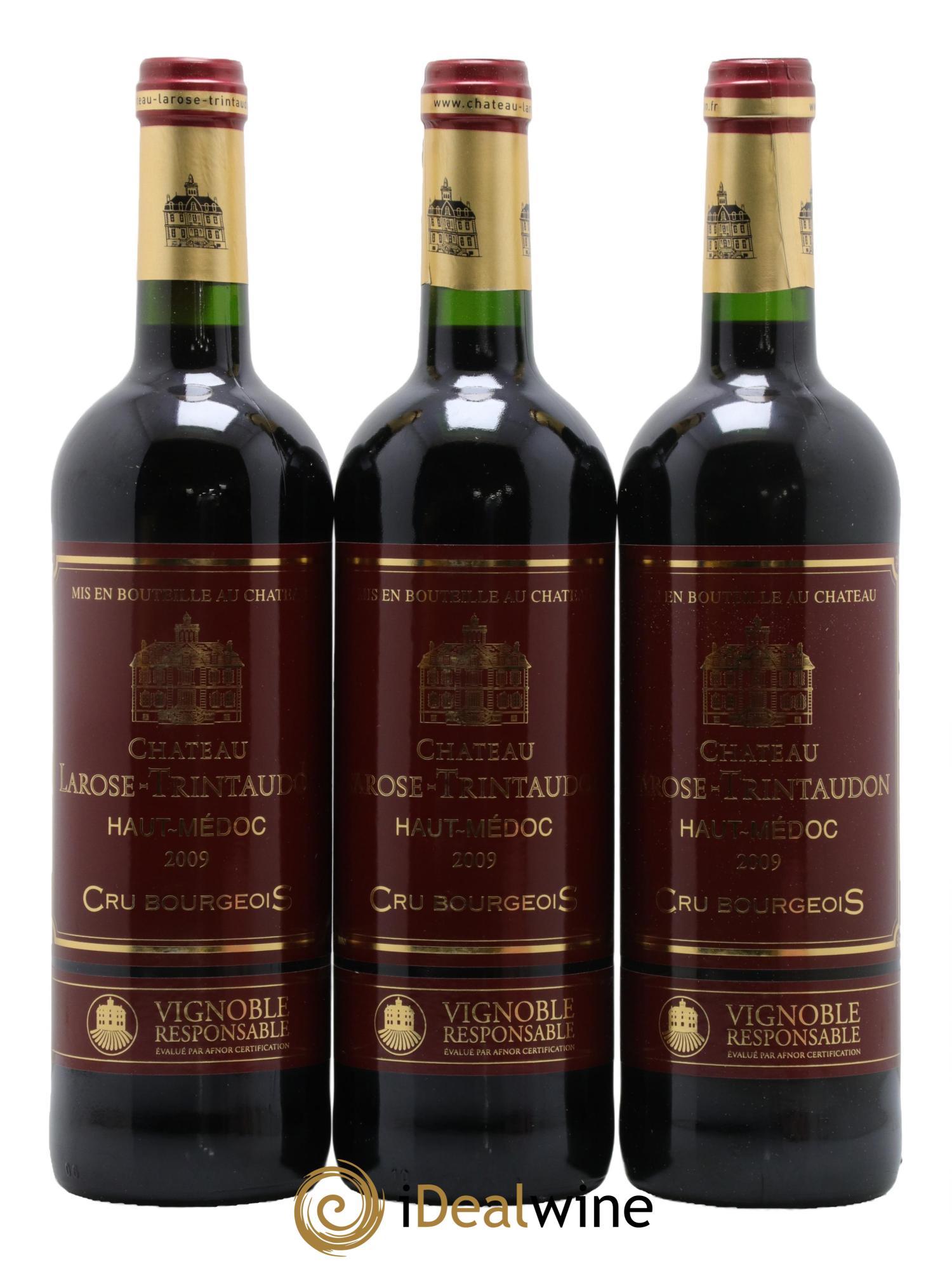 Château Larose Trintaudon Cru Bourgeois 2009 - Lotto di 3 bottiglie - 0