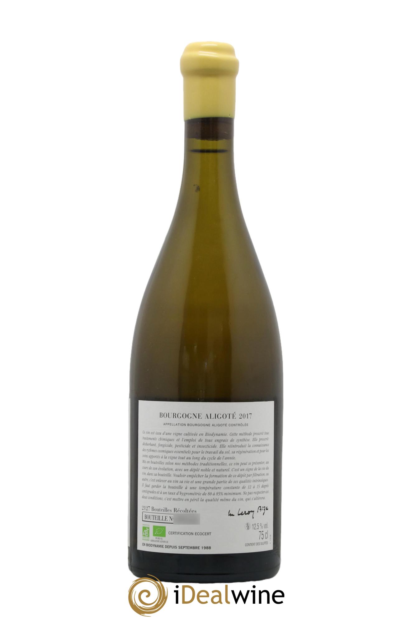 Bourgogne Aligoté Sous Chatelet d'Auvenay (Domaine)  2017 - Posten von 1 Flasche - 1