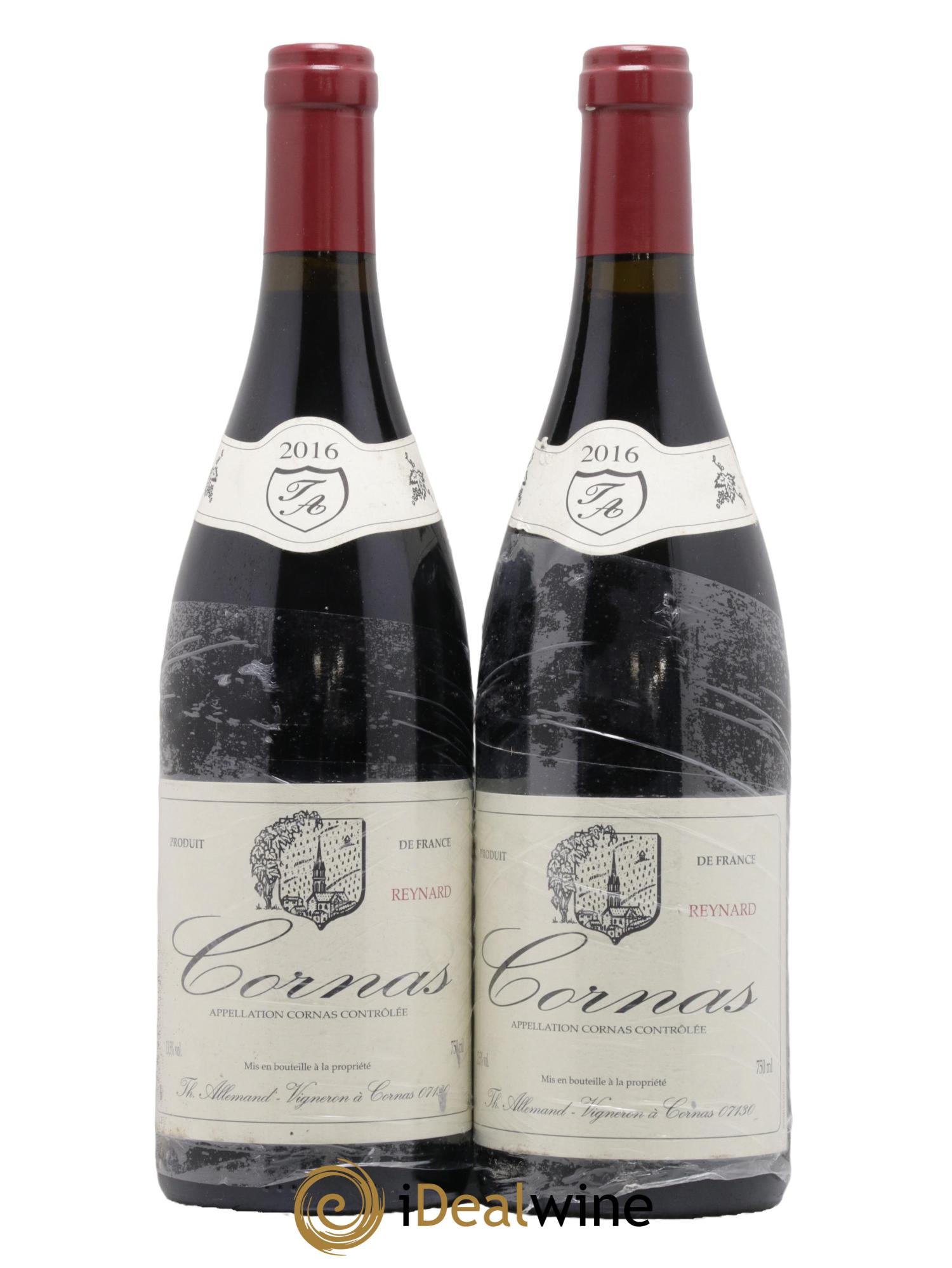 Cornas Reynard Thierry Allemand  2016 - Lot de 2 bouteilles - 0