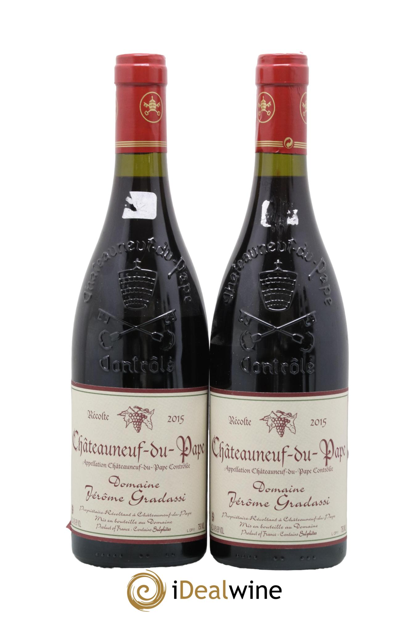 Châteauneuf-du-Pape Jérôme Gradassi 2015 - Lotto di 2 bottiglie - 0