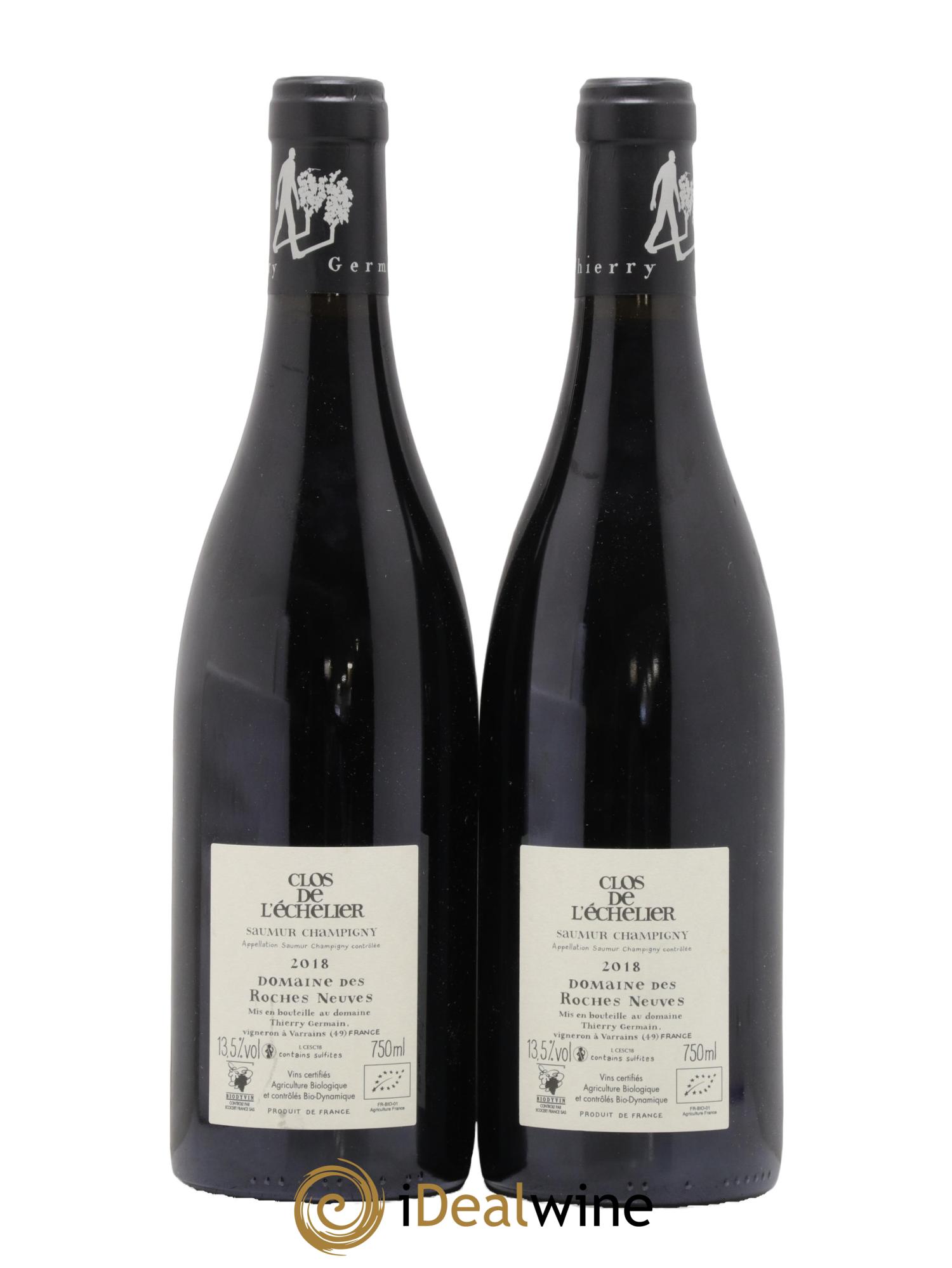 Saumur-Champigny Clos de l'Echelier Domaine des Roches Neuves - Thierry Germain 2018 - Lotto di 2 bottiglie - 1