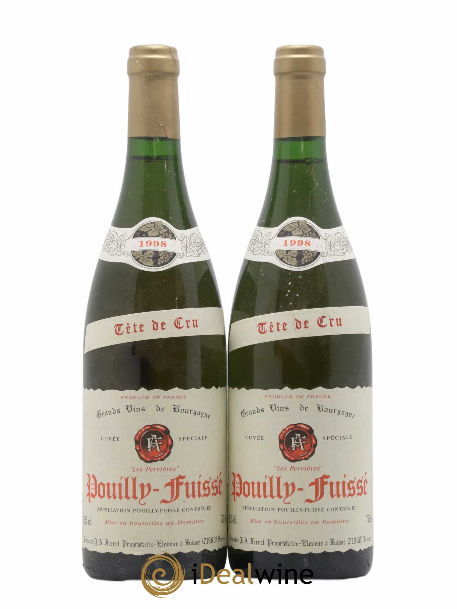 Pouilly-Fuissé Tête de Cru Les Perrières J.A. Ferret (Domaine)  1998 - Lot of 2 bottles - 0