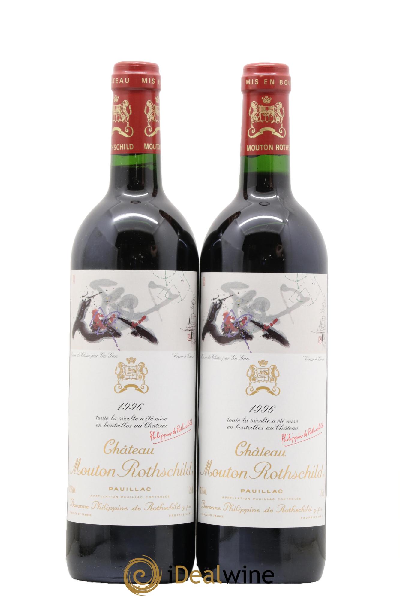 Château Mouton Rothschild 1er Grand Cru Classé 1996 - Posten von 2 Flaschen - 0