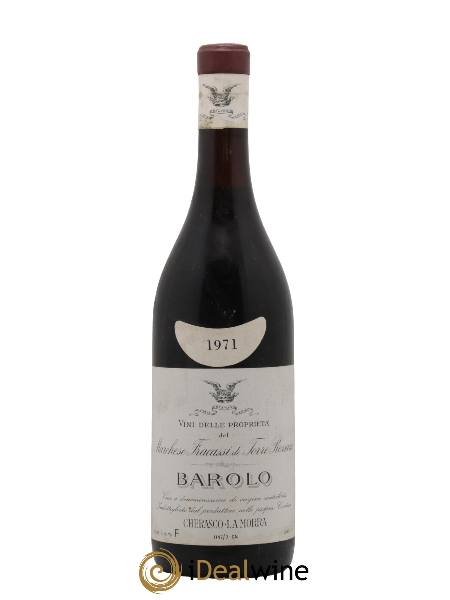 Barolo DOCG Marchese Fracassi Di Torre Rossano Cherasco La Morra 1971 - Lotto di 1 bottiglia - 0