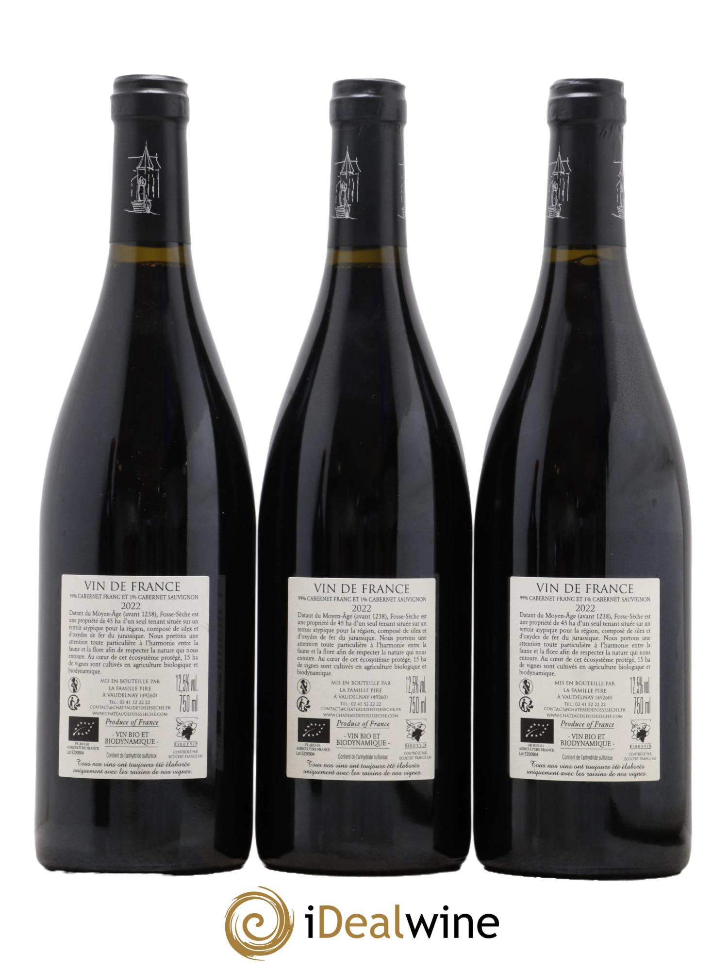 Vin de France Eolithe Château de Fosse-Sèche 2022 - Lot de 3 bouteilles - 1