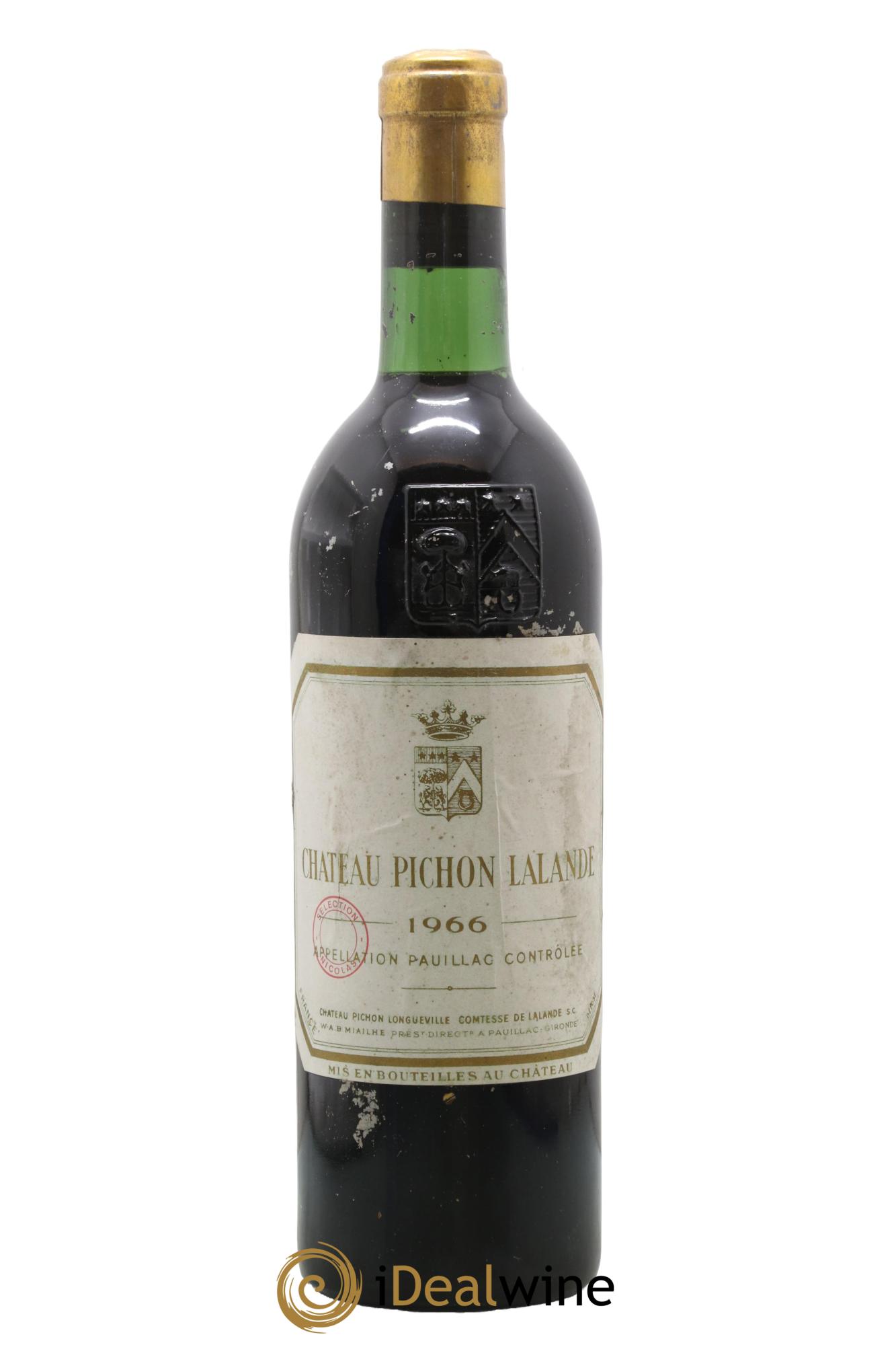 Château Pichon Longueville Comtesse de Lalande 2ème Grand Cru Classé 1966 - Lot de 1 bouteille - 0