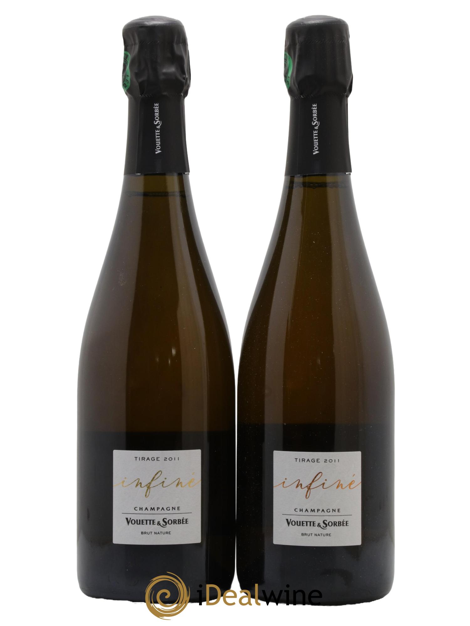 Champagne Infiné Vouette et Sorbée - Lot of 2 bottles - 0