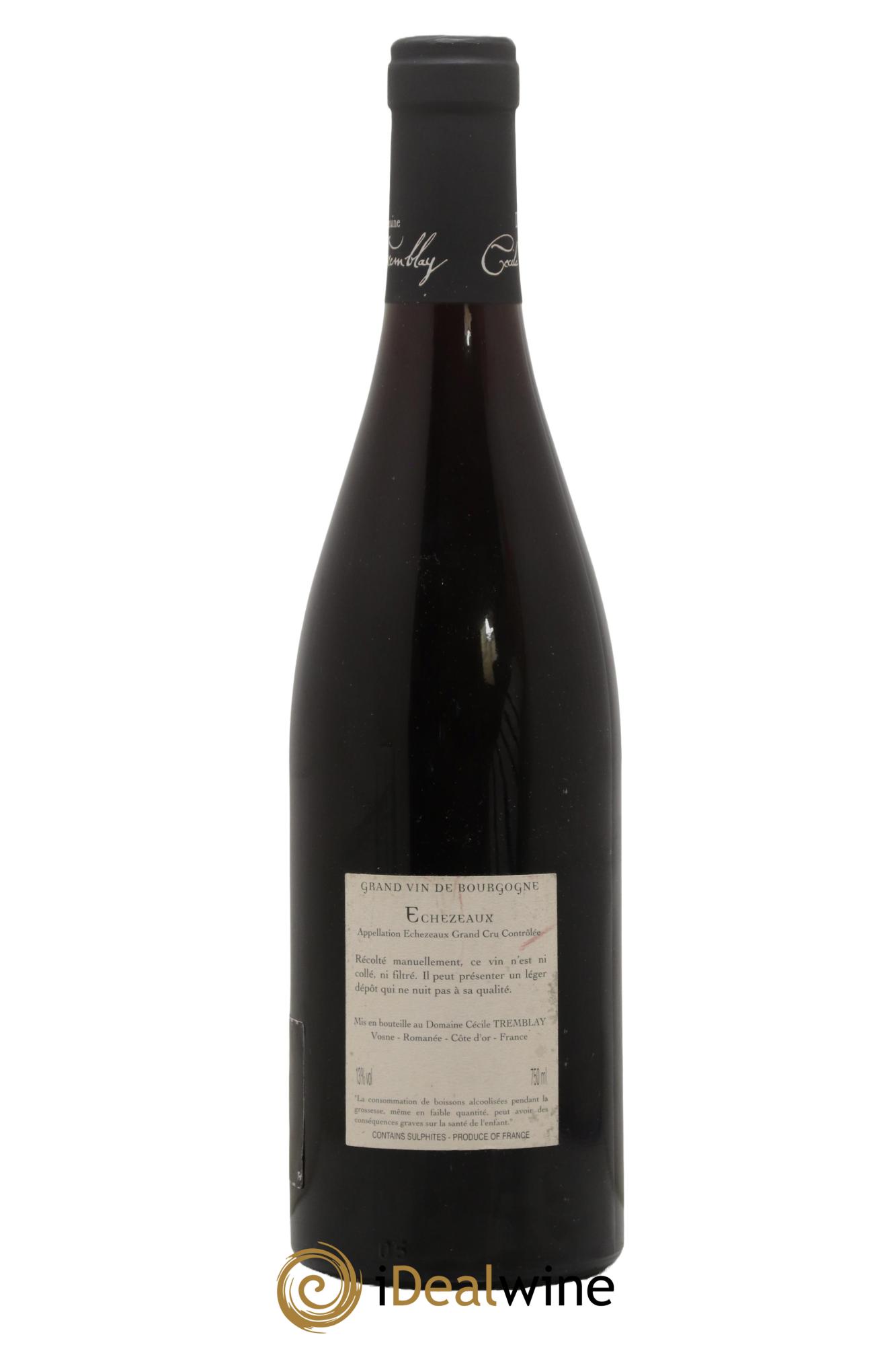 Echezeaux Grand Cru du dessus Cécile Tremblay  2009 - Lotto di 1 bottiglia - 1