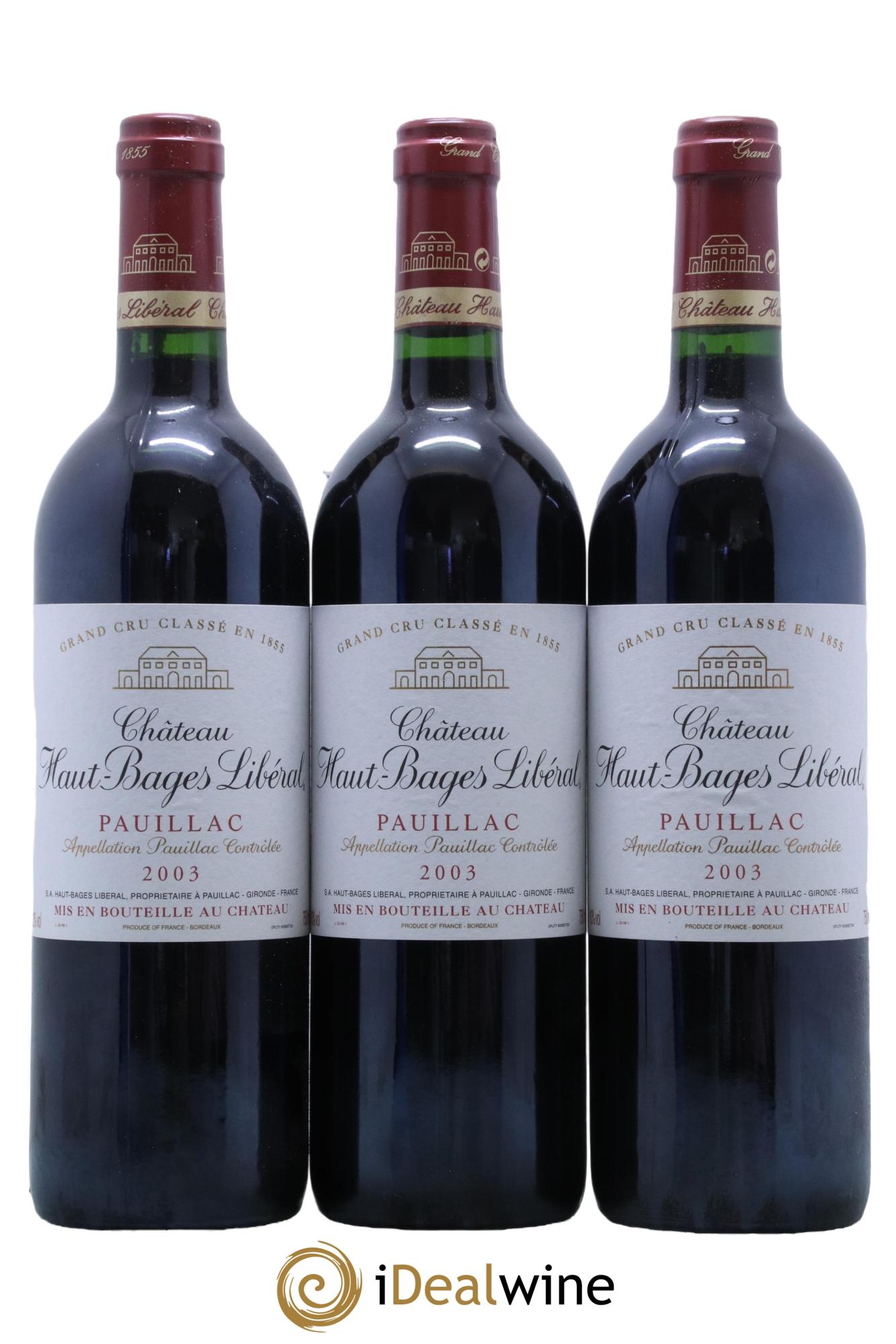 Château Haut Bages Libéral 5ème Grand Cru Classé  2003 - Lot de 12 bouteilles - 4