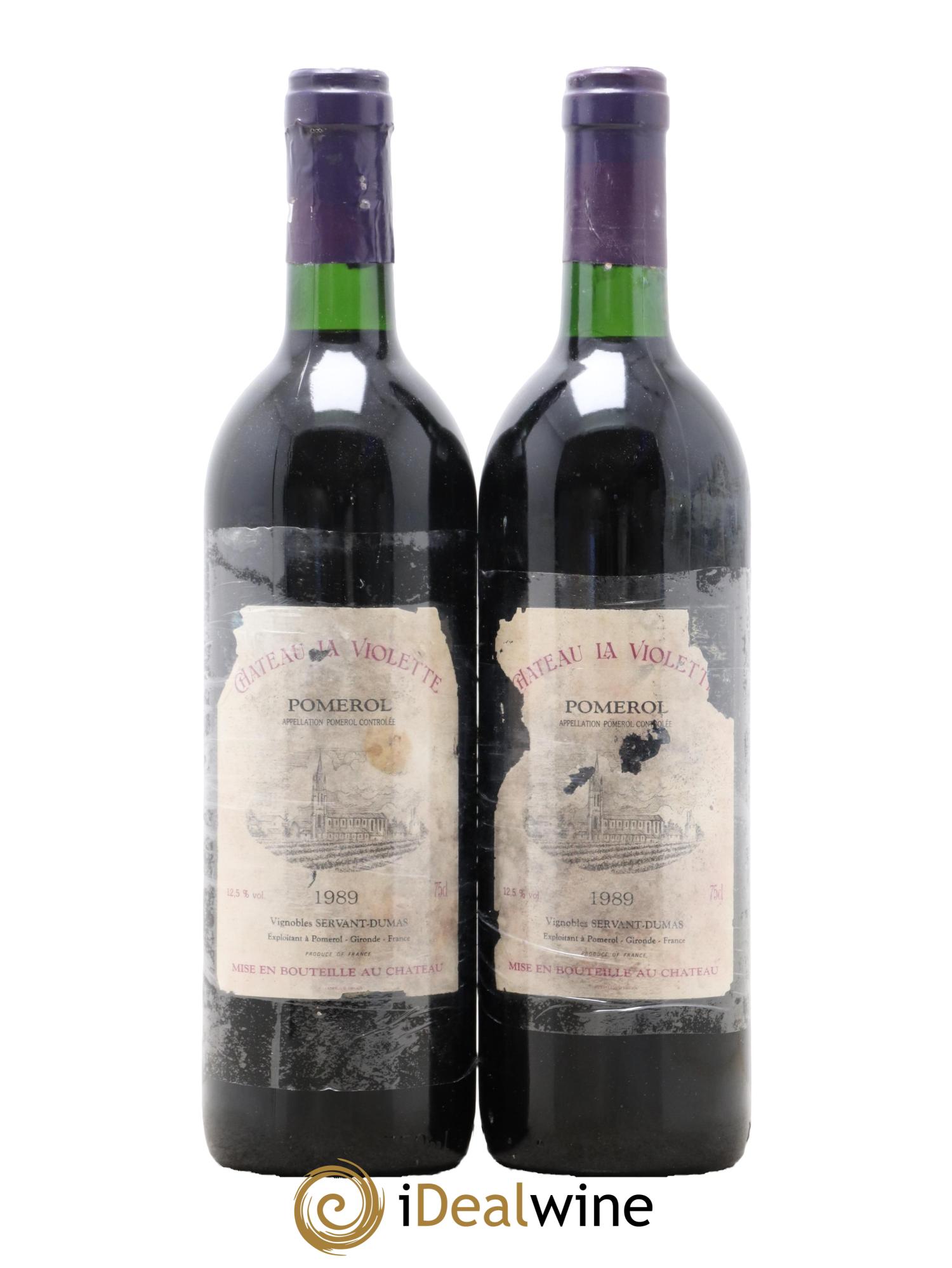 Château la Violette 1989 - Lot of 2 bottles - 0