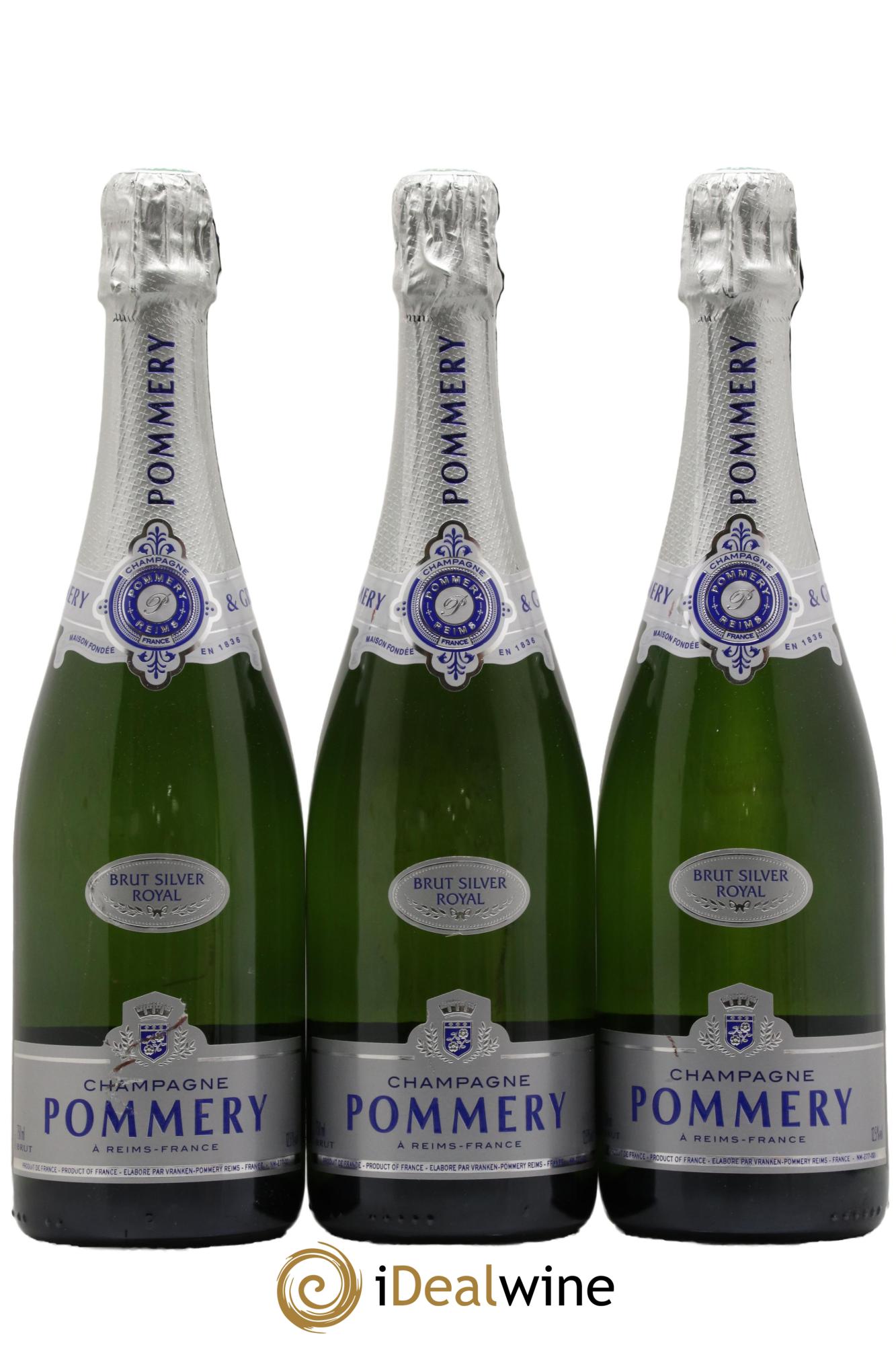 Champagne Brut Silver Royal Pommery - Lotto di 3 bottiglie - 0