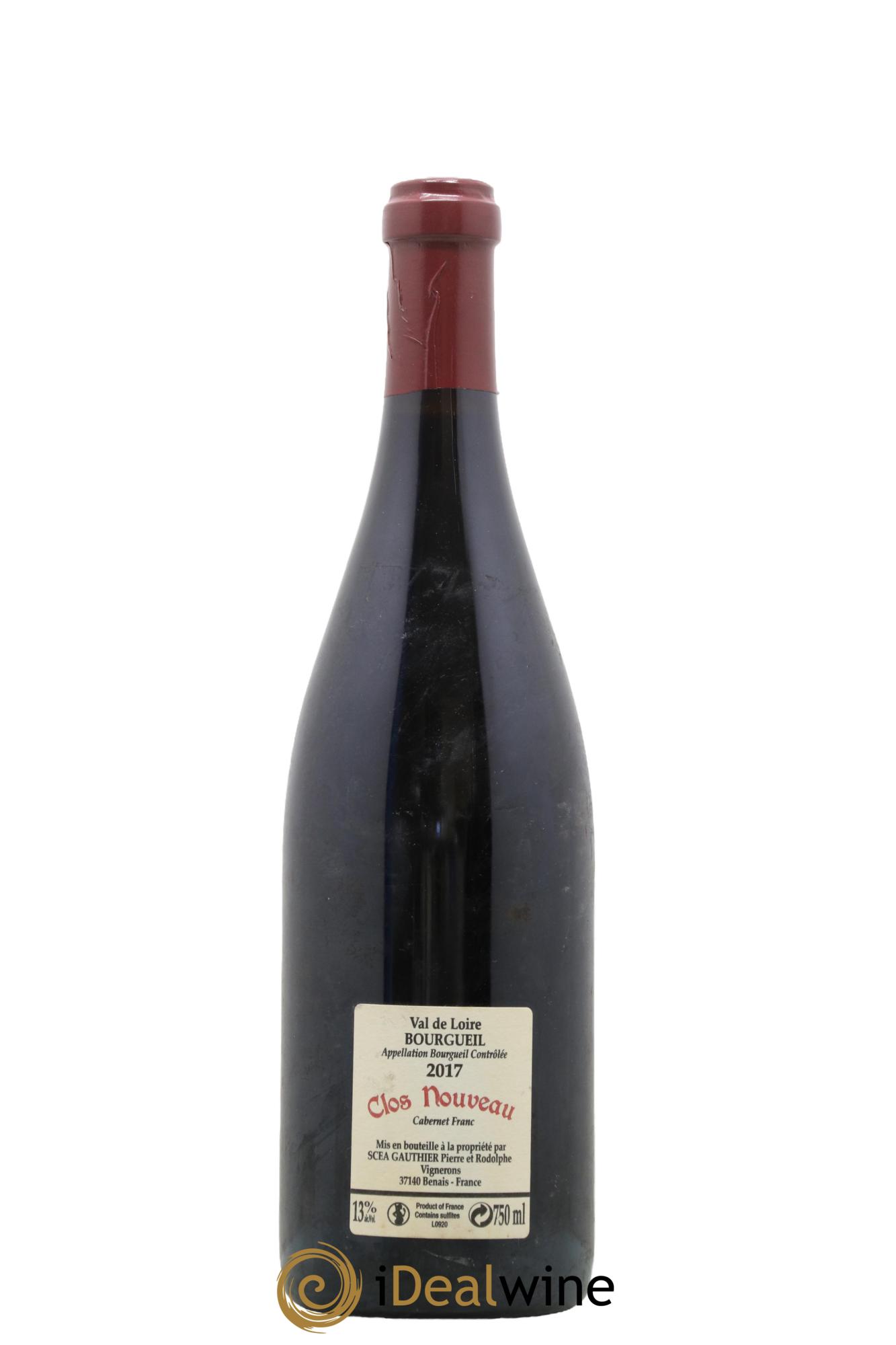 Bourgueil Clos Nouveau Domaine du Bel Air 2017 - Lot de 1 bouteille - 1