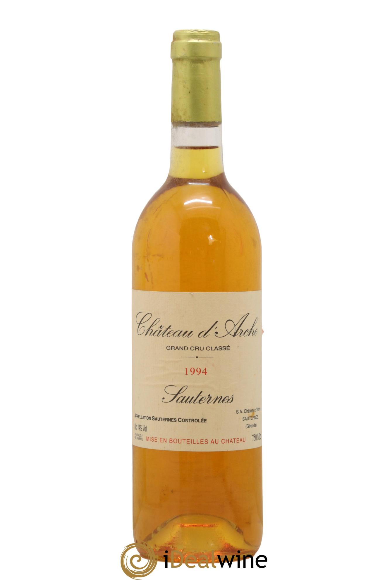 Château d' Arche 2ème Grand Cru Classé  1994 - Posten von 1 Flasche - 0