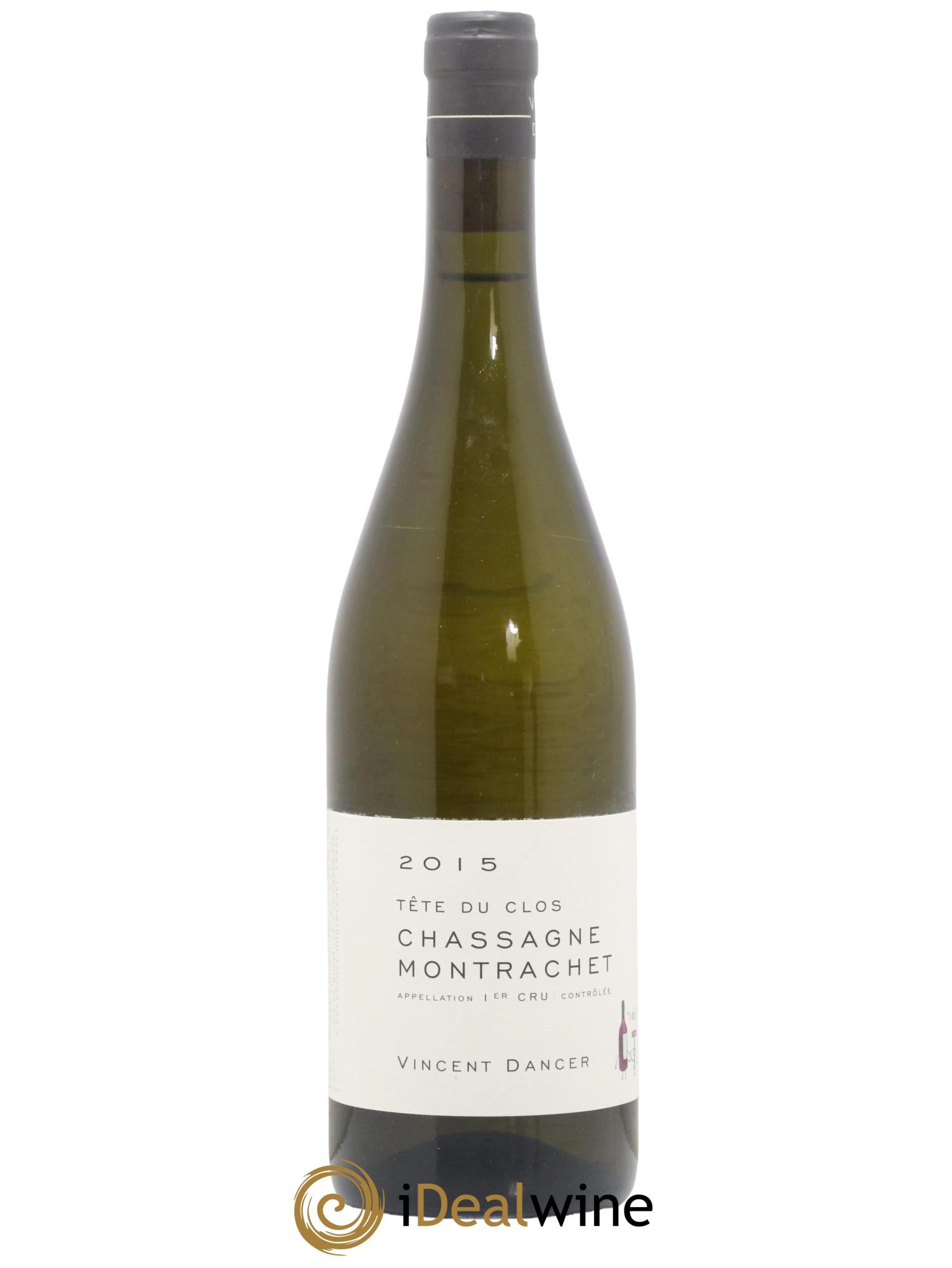 Chassagne-Montrachet 1er Cru (Morgeot) Tête du Clos Vincent Dancer 2015 - Lot de 1 bouteille - 0