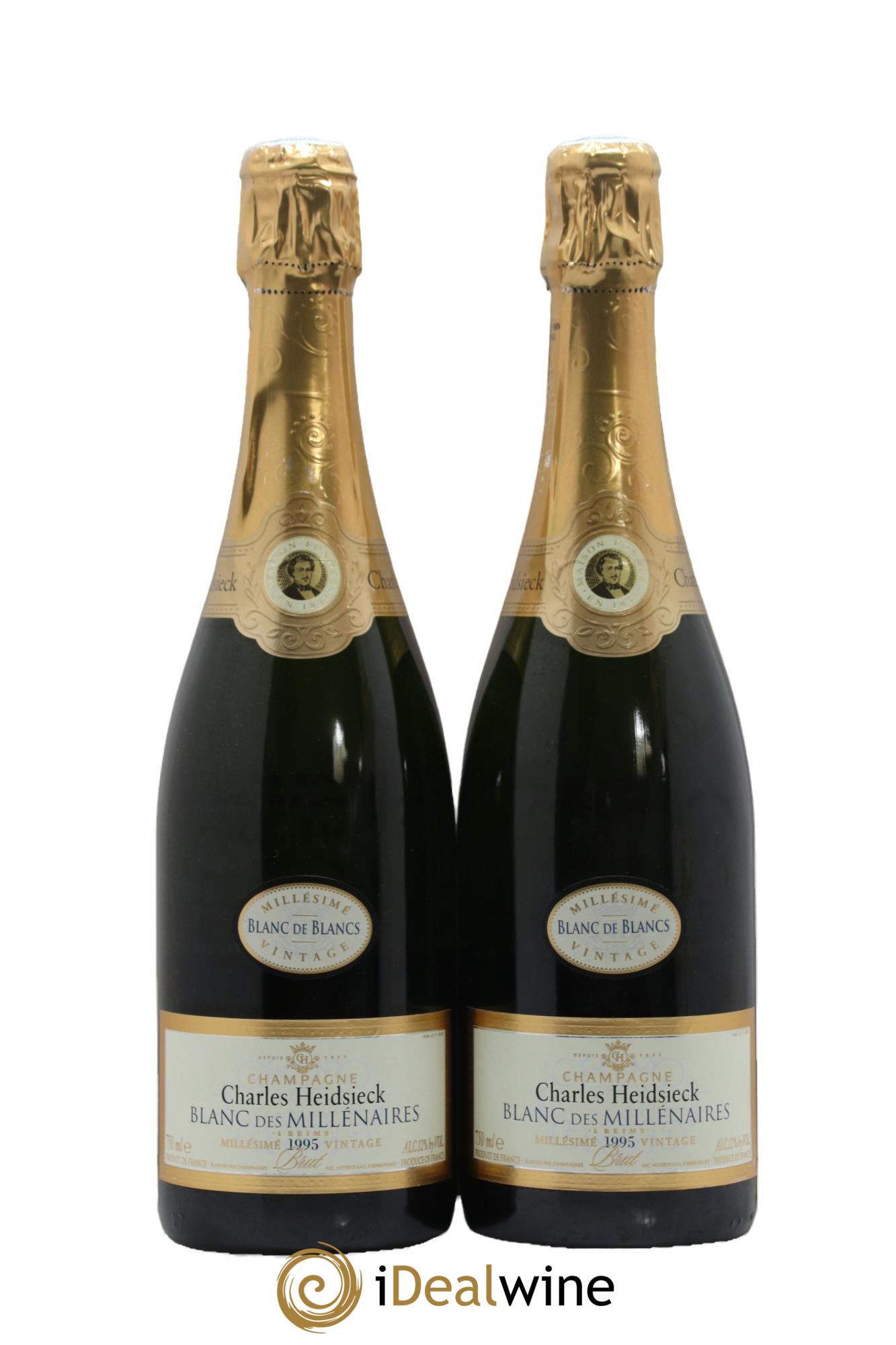 Blanc de Blancs Blanc des Millénaires Brut Charles Heidsieck 1995 - Lot de 2 bouteilles - 2